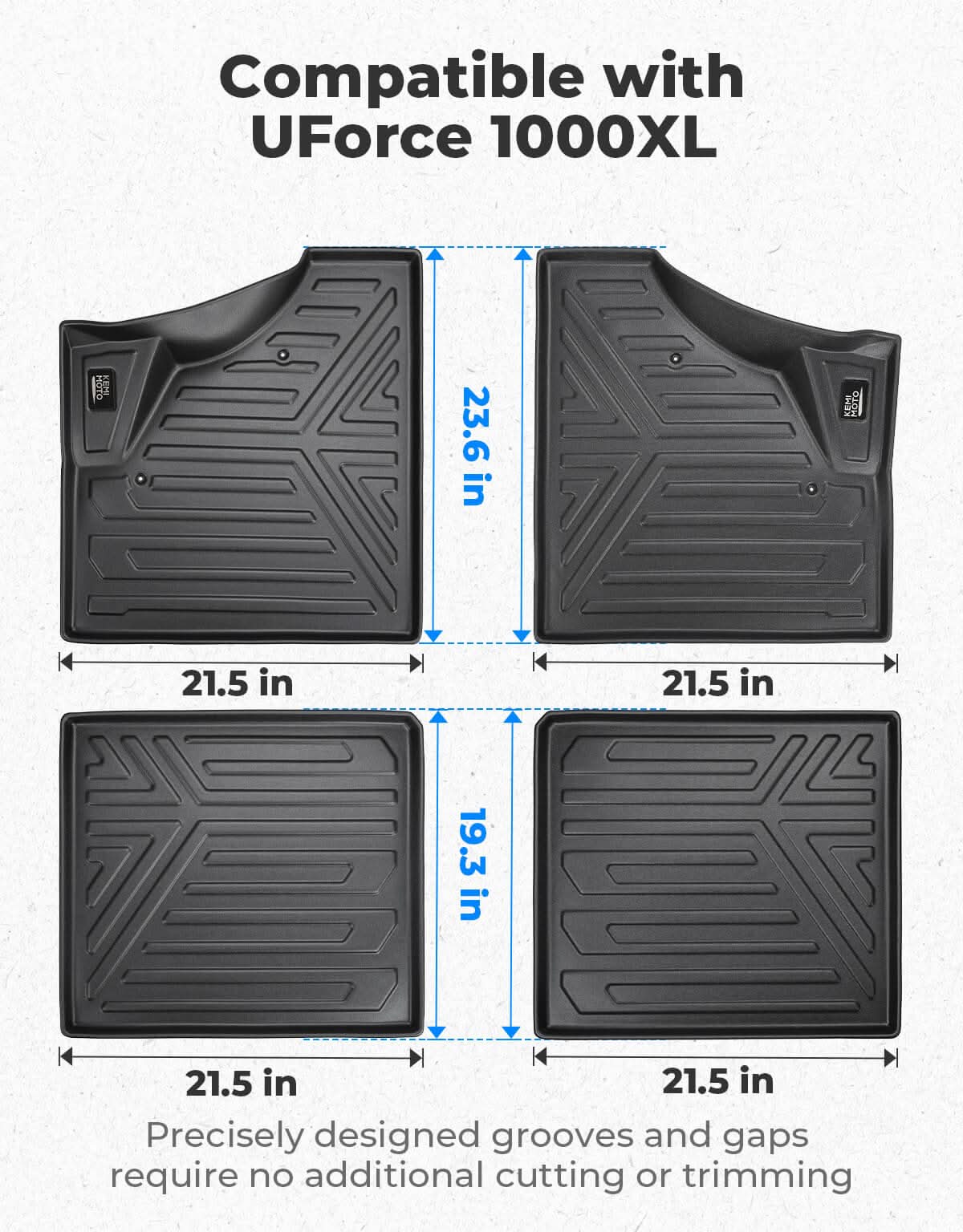 Kemimoto UFORCE 1000XL tappetini 4 pezzi antiscivolo