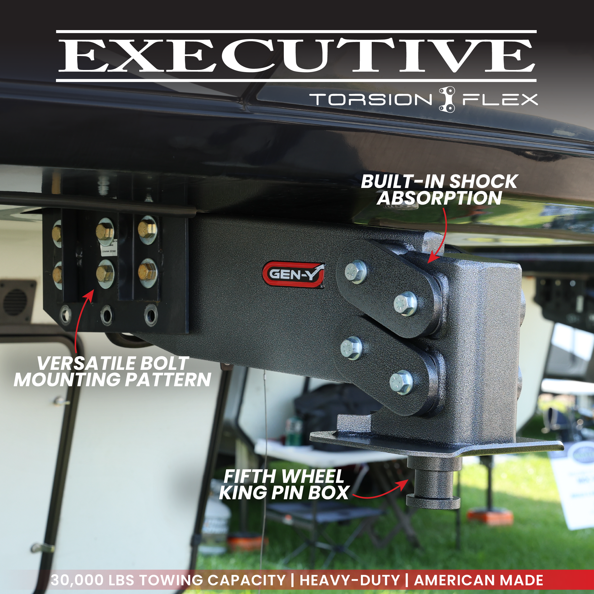 GEN-Y Hitch Executive pin box traino Torsion-Flex acciaio