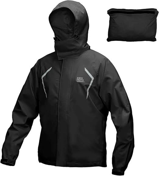 KEMIMOTO 2604 giacca antipioggia bici moto nera