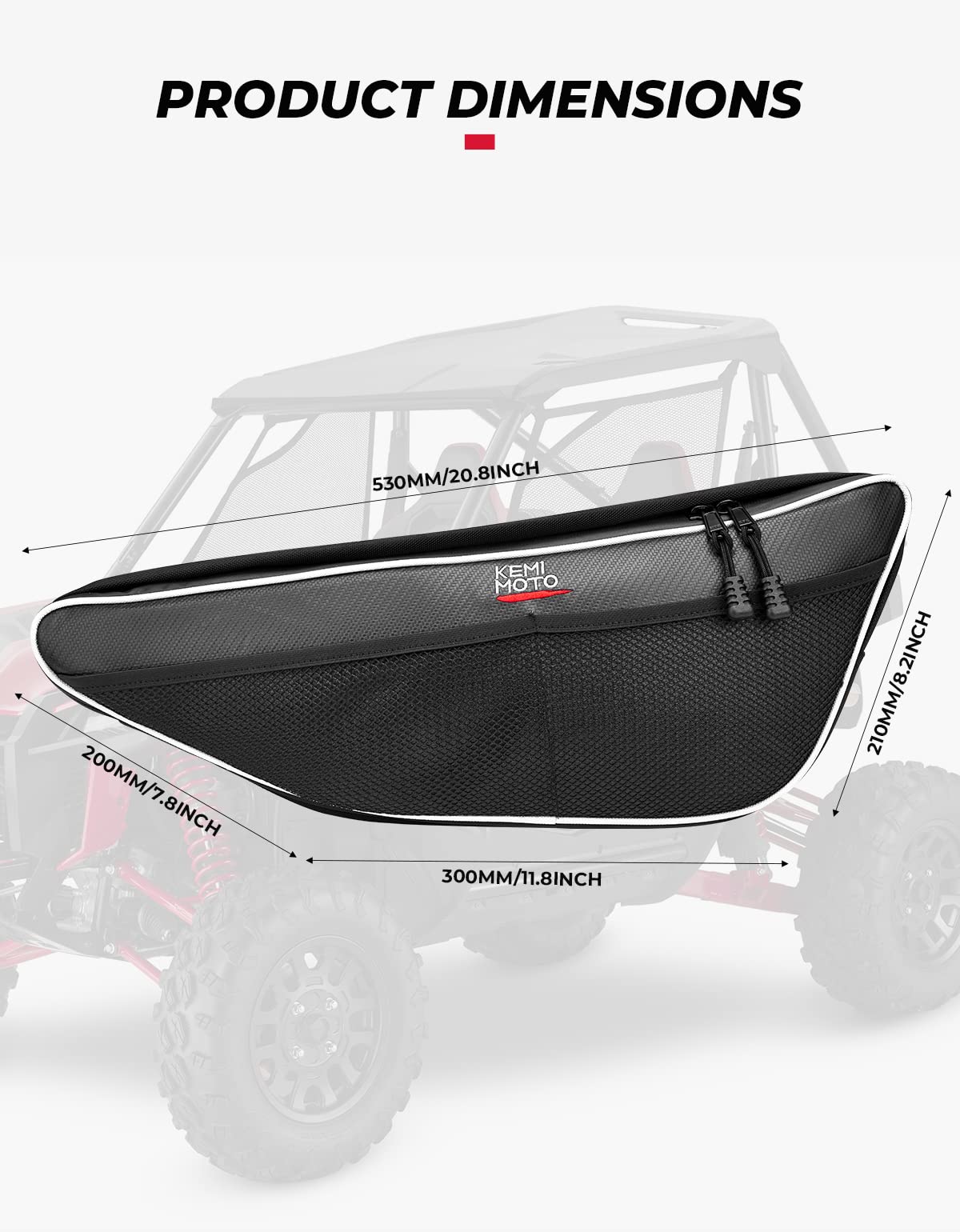 KEMIMOTO Talon 1000 borse portiera con ginocchiera 2 pezzi