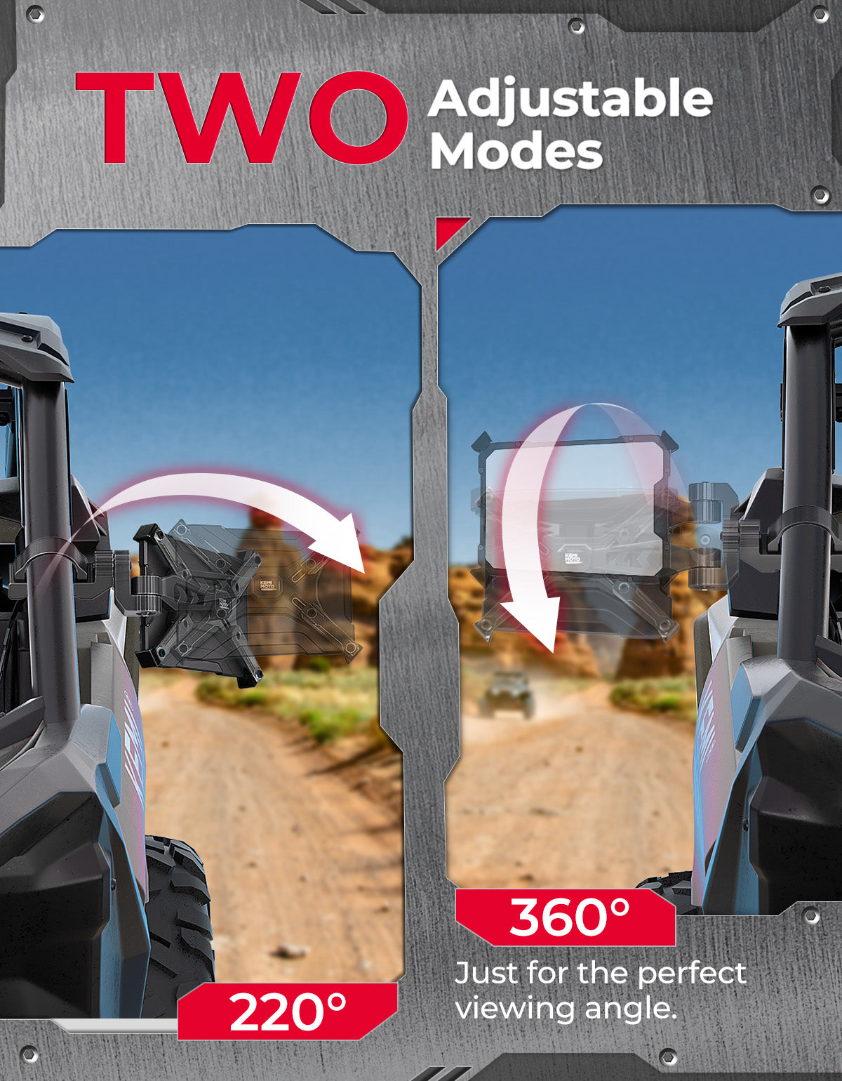 KEMIMOTO X specchietti UTV alluminio coppia neri