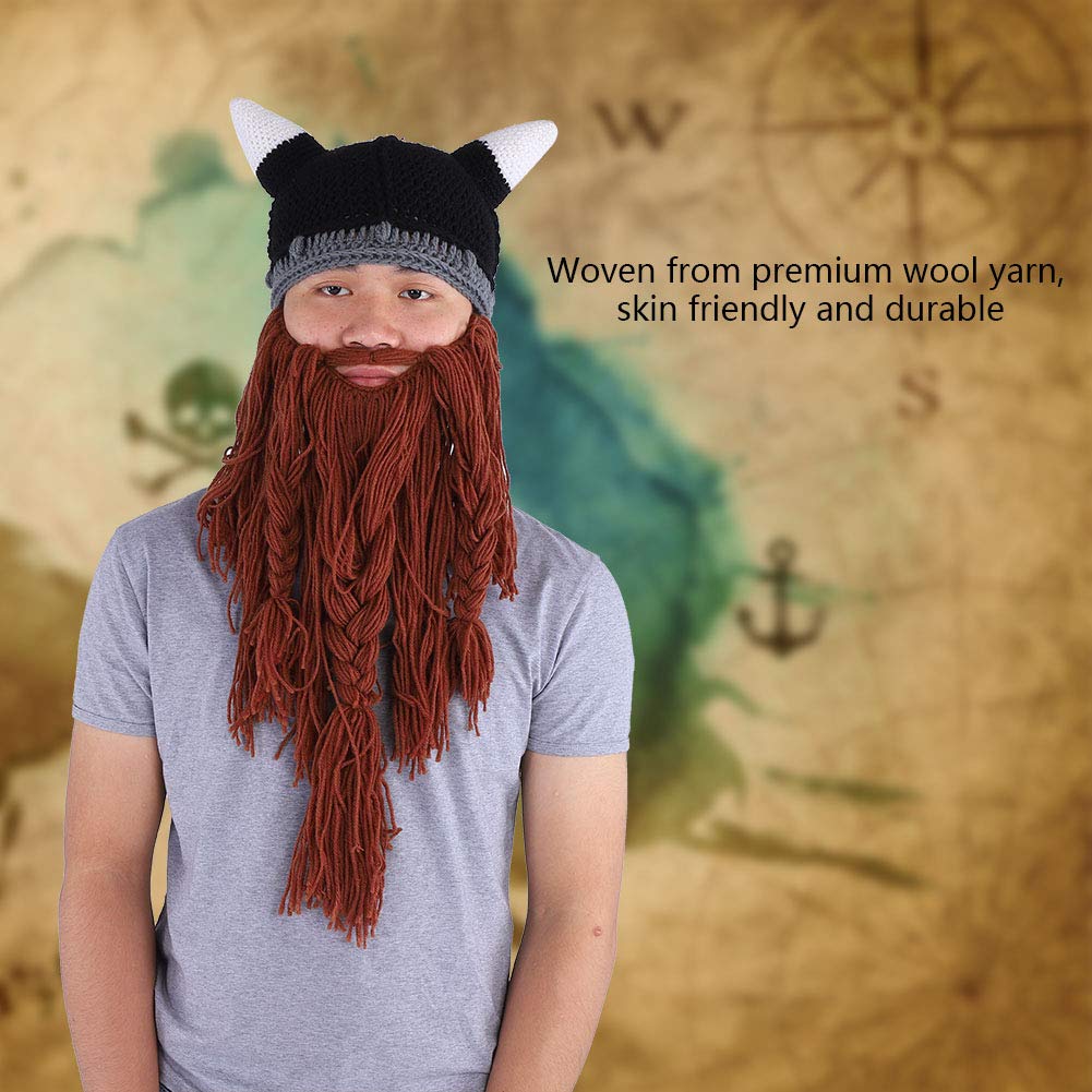 Kuuleyn Cappello Barba Vichingo Lana Caffè Caldo