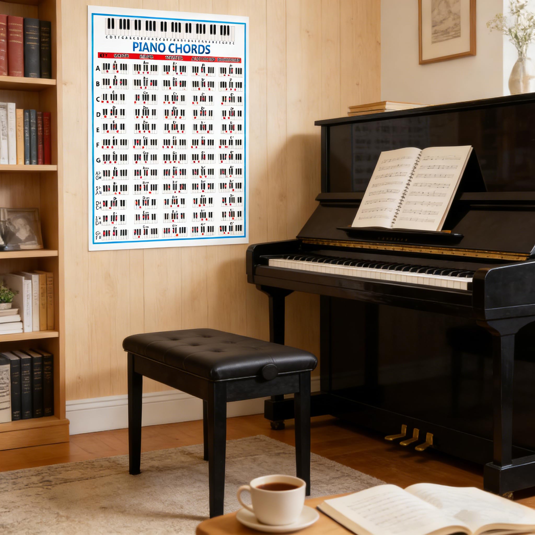 Kuuleyn Tabella Note Pianoforte 88 Tasti Laminata 57x41cm