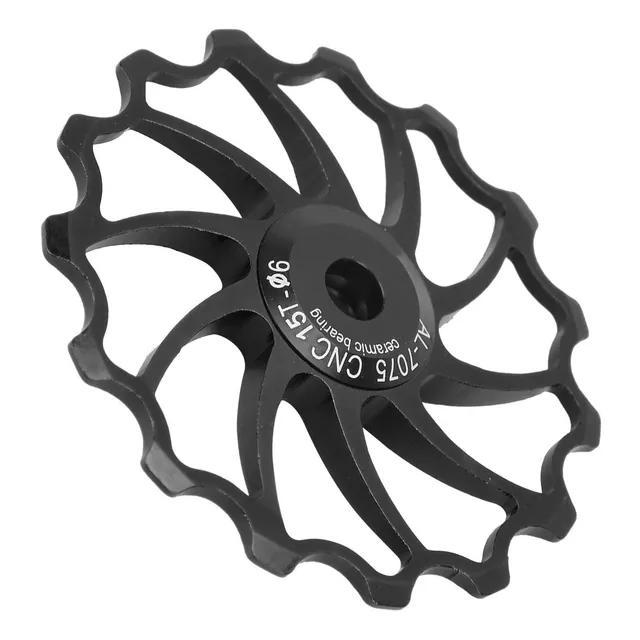 Kuuleyn Puleggia Deragliatore Posteriore Bici 15T Nero Ceramica