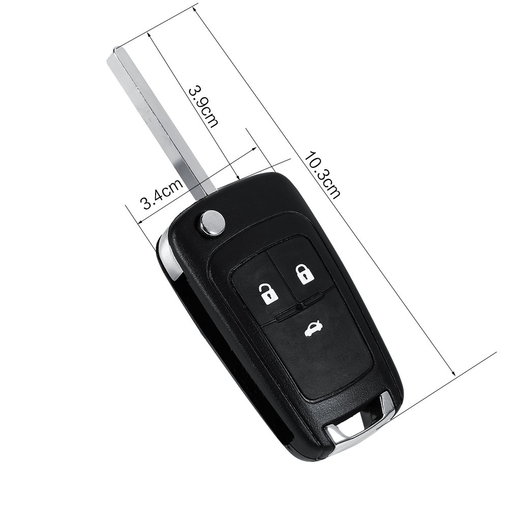 Kuuleyn Guscio Chiave 3 Tasti per Opel Astra Guscio ABS