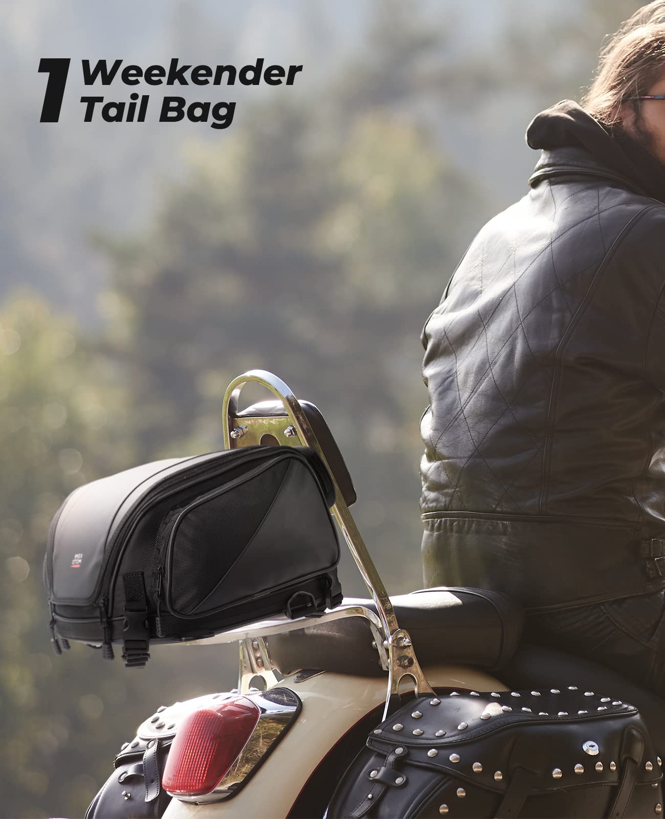 Kemimoto borsa posteriore moto espandibile 22L nera