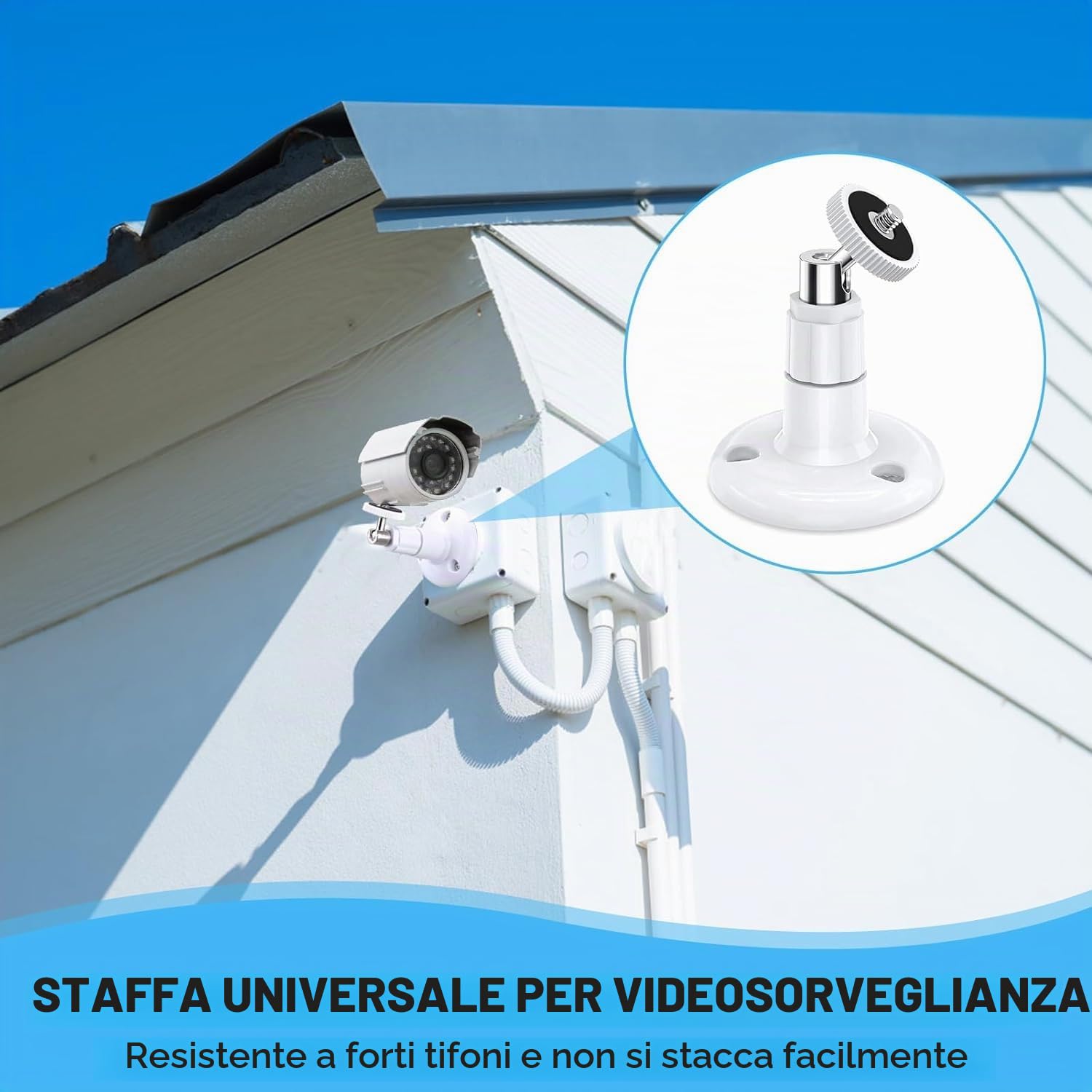 Kuuleyn supporto parete telecamera 2 pezzi alluminio 360°