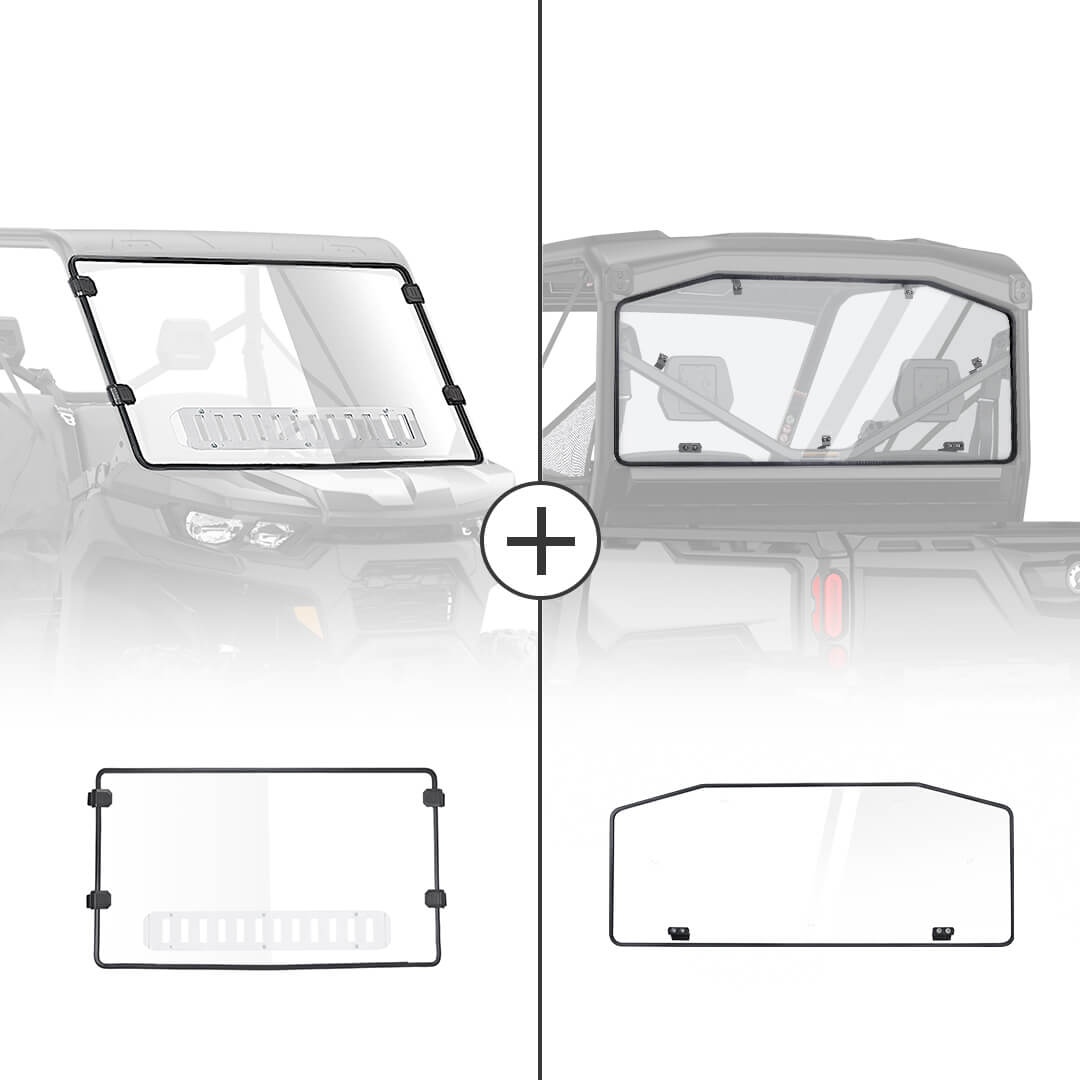 Kemimoto Defender parabrezza anteriore + posteriore kit