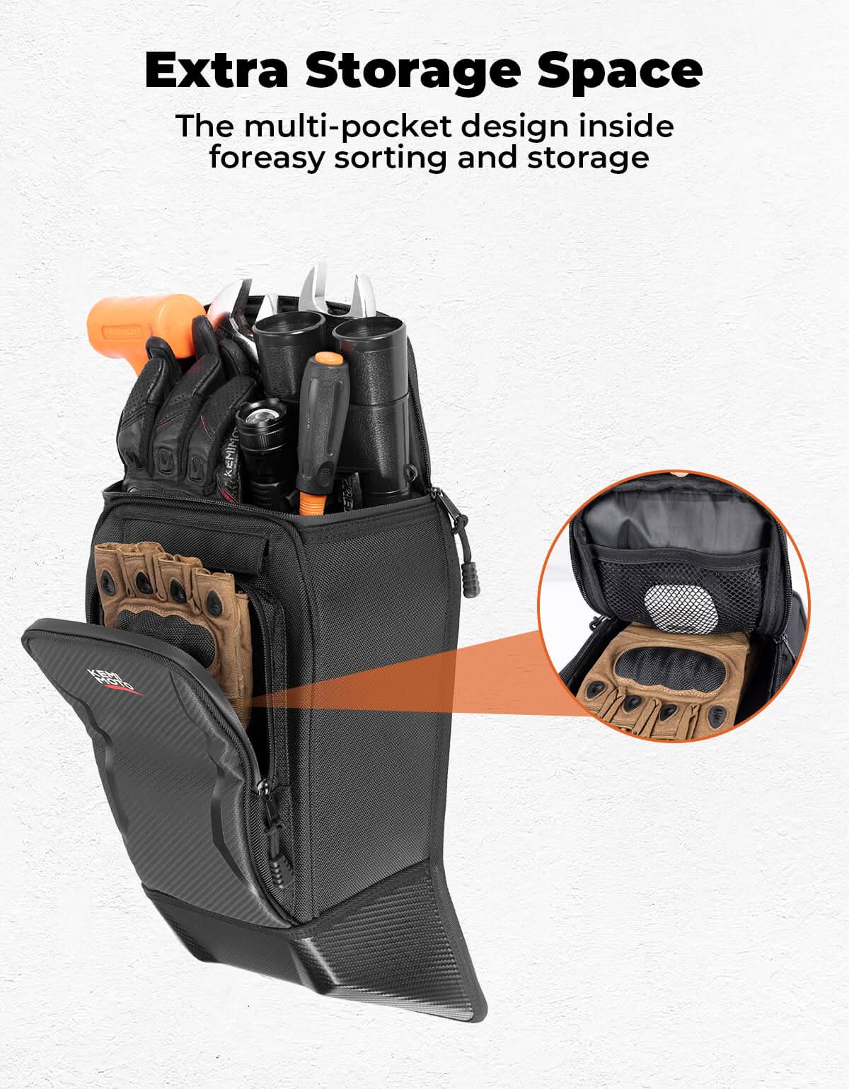 KEMIMOTO Maverick X3 Borsa Centrale con Doppia Idratazione