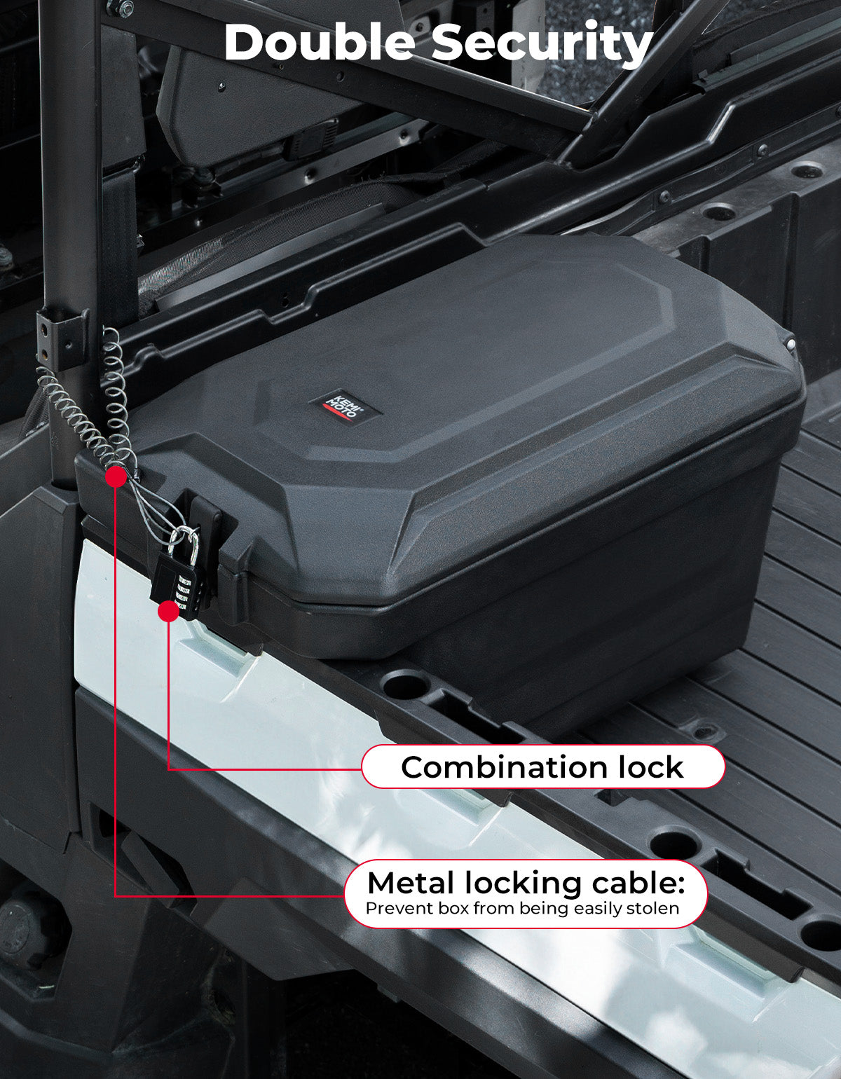 KEMIMOTO Baule Laterale 45L Sinistro per Ranger Antifurto