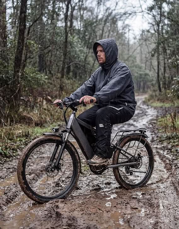 Kemimoto Pantaloni Antipioggia Outdoor Impermeabili con Sacca