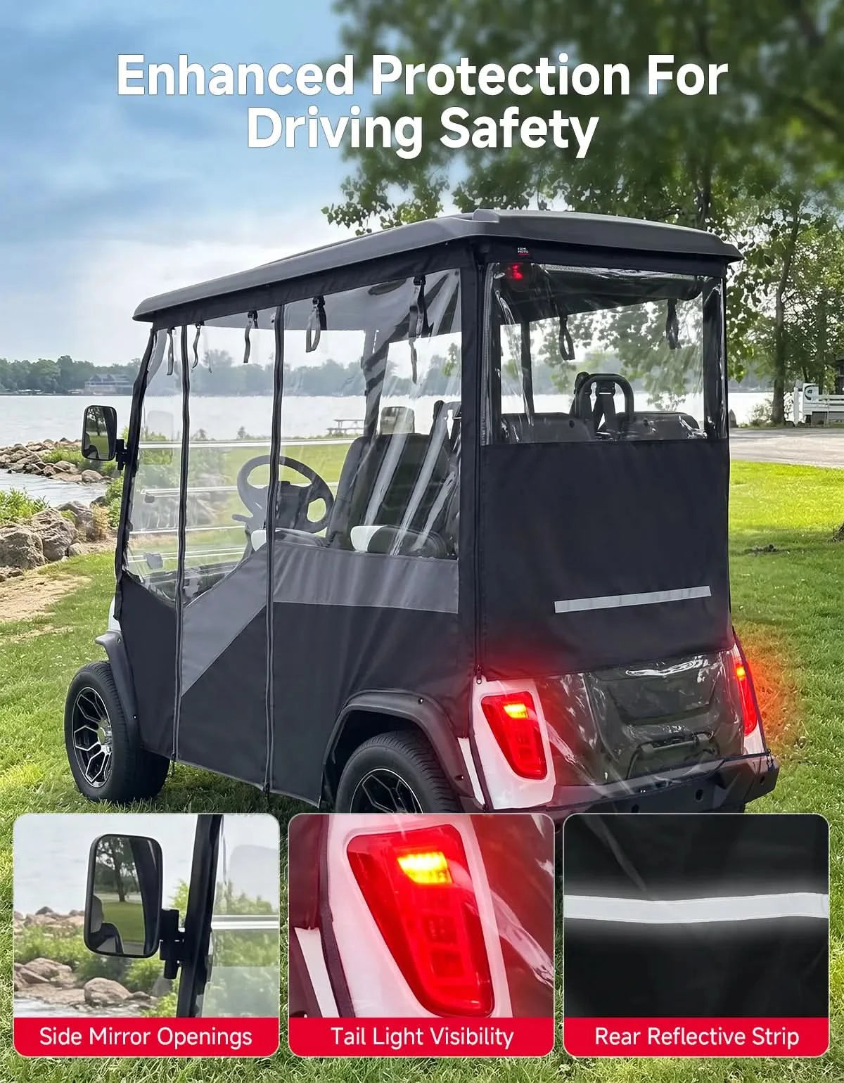 KEMIMOTO D5 Maverick Ranger 4 telo golf cart 4 posti impermeabile