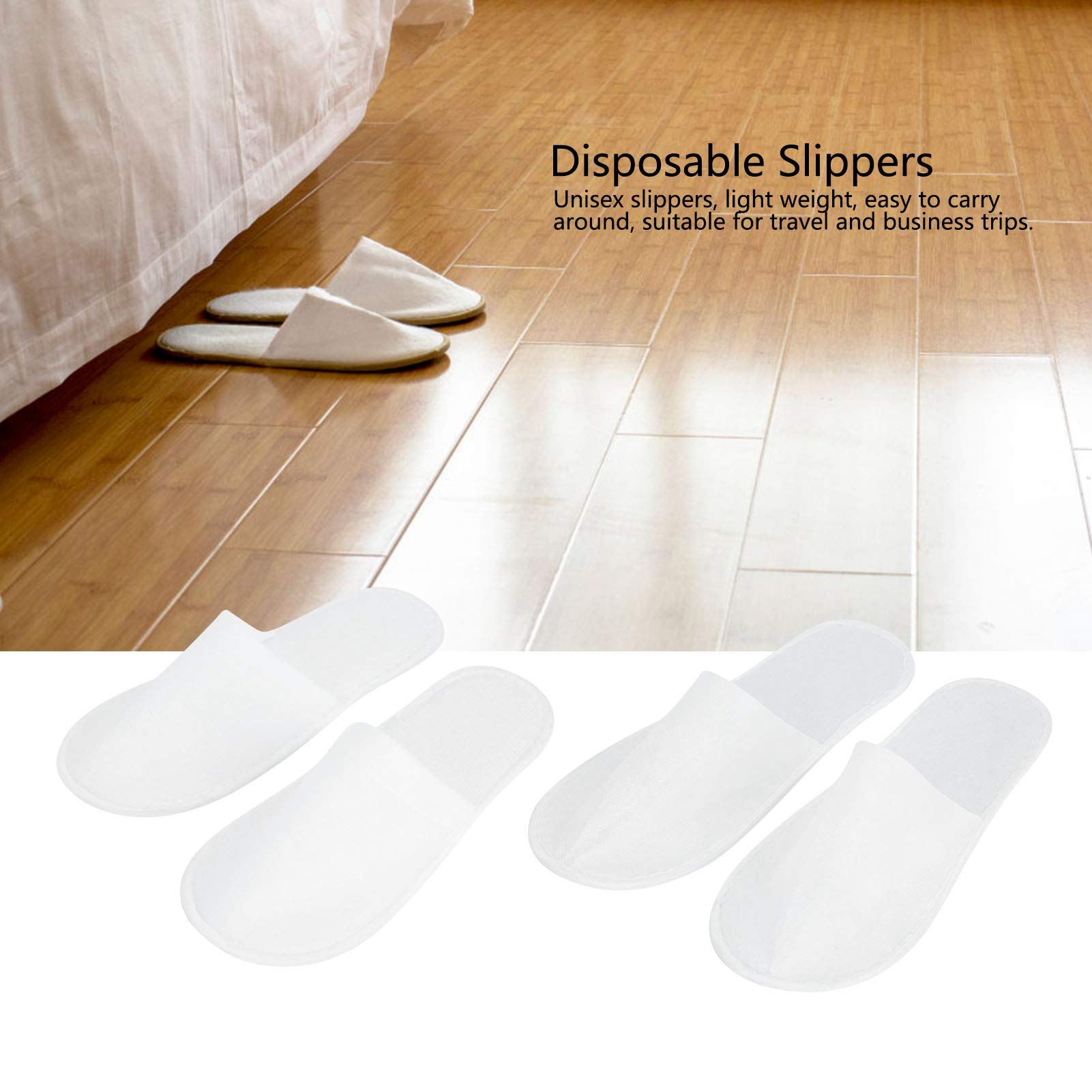 Hapivida pantofole monouso punta chiusa 12 paia peluche antiscivolo