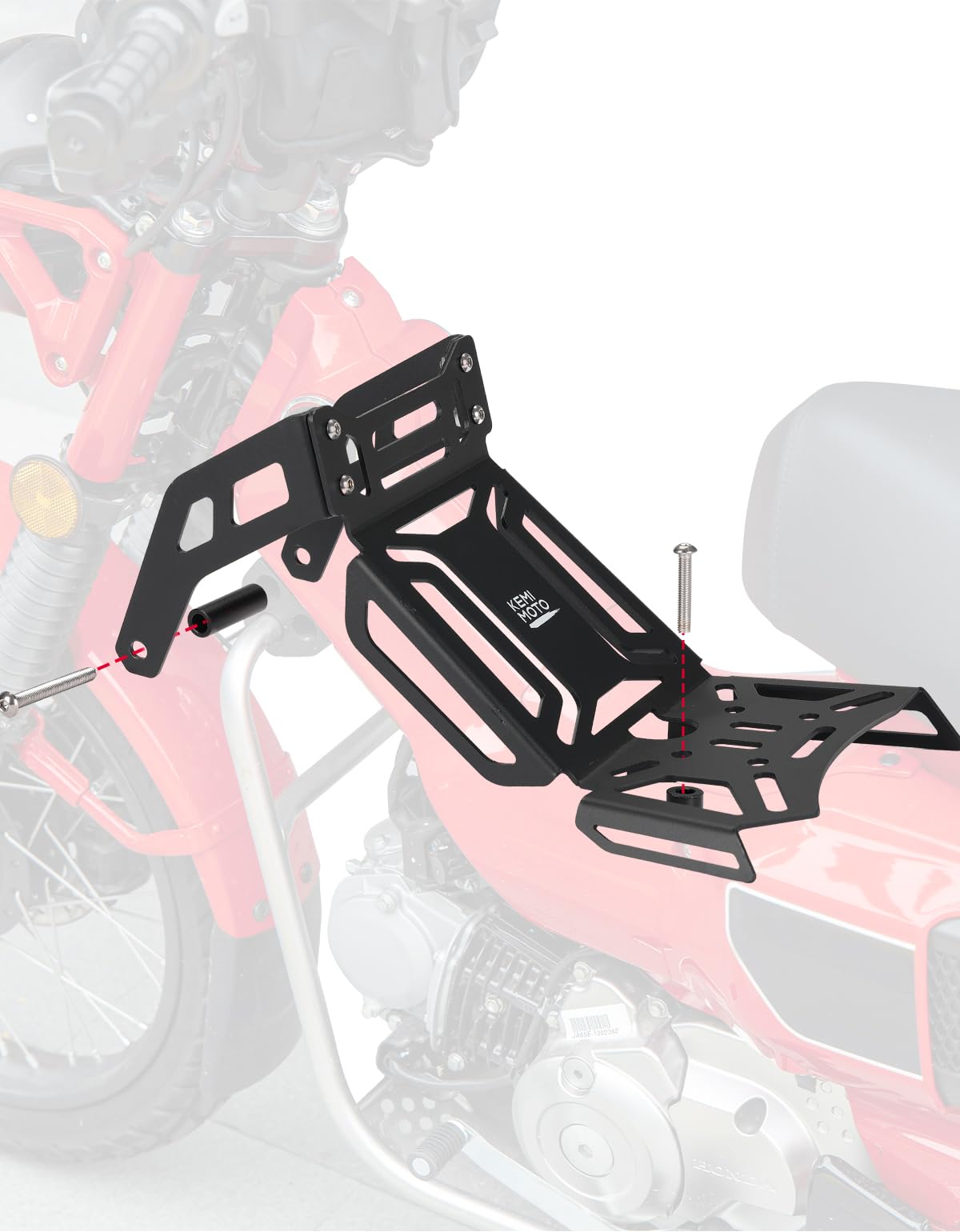 KEMIMOTO CT125 Trail 125 portapacchi centrale acciaio inox