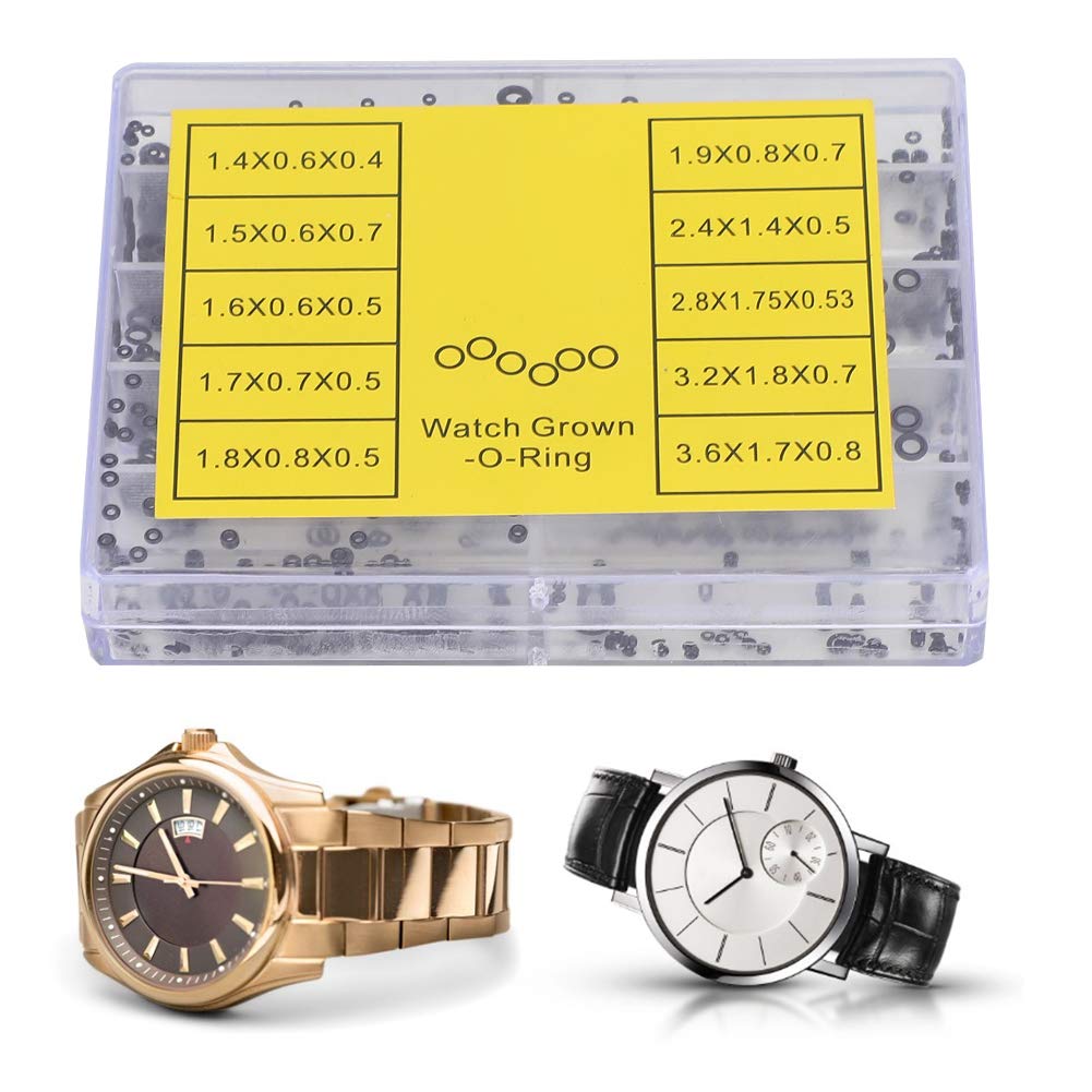 Hapivida Guarnizioni O-Ring in Gomma per Orologi 500 Pezzi