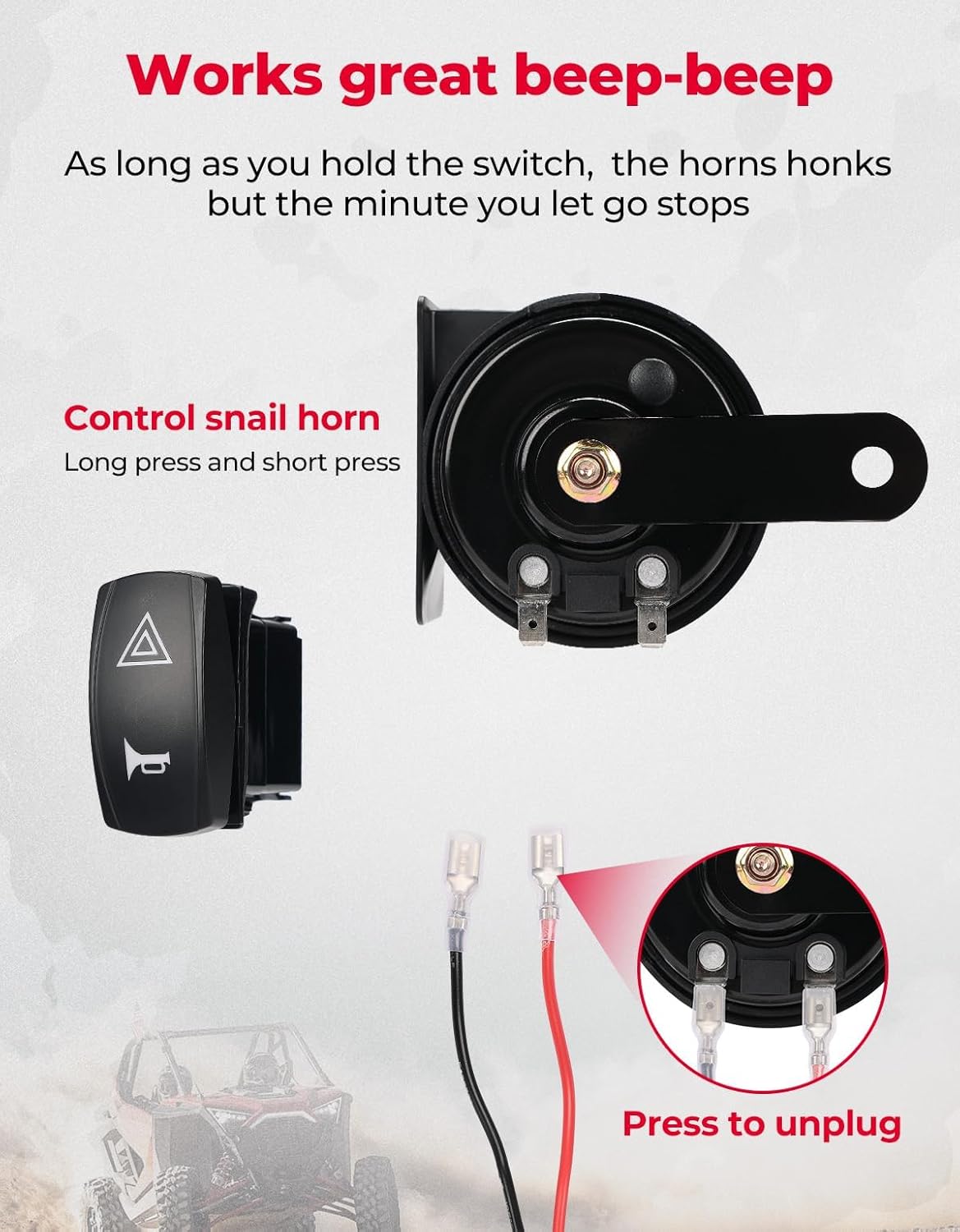 Kemimoto UTV kit frecce plug & play con clacson 110dB