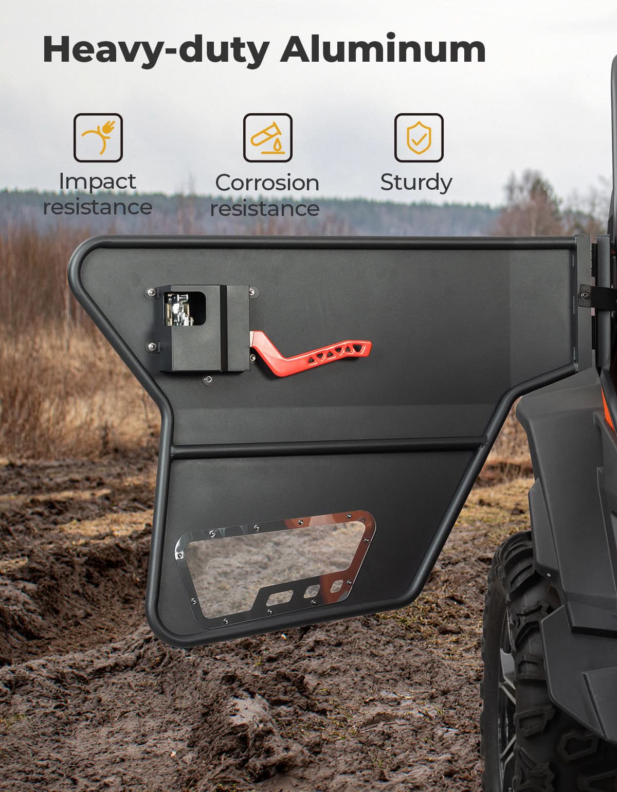 KEMIMOTO ZFORCE porte alluminio UTV inserti neri