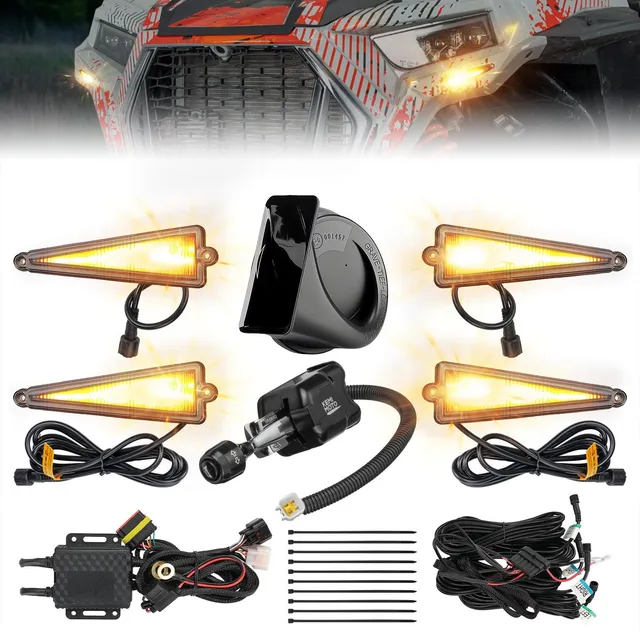 KEMIMOTO 3-in-1 Kit Frecce UTV con Clacson 110dB