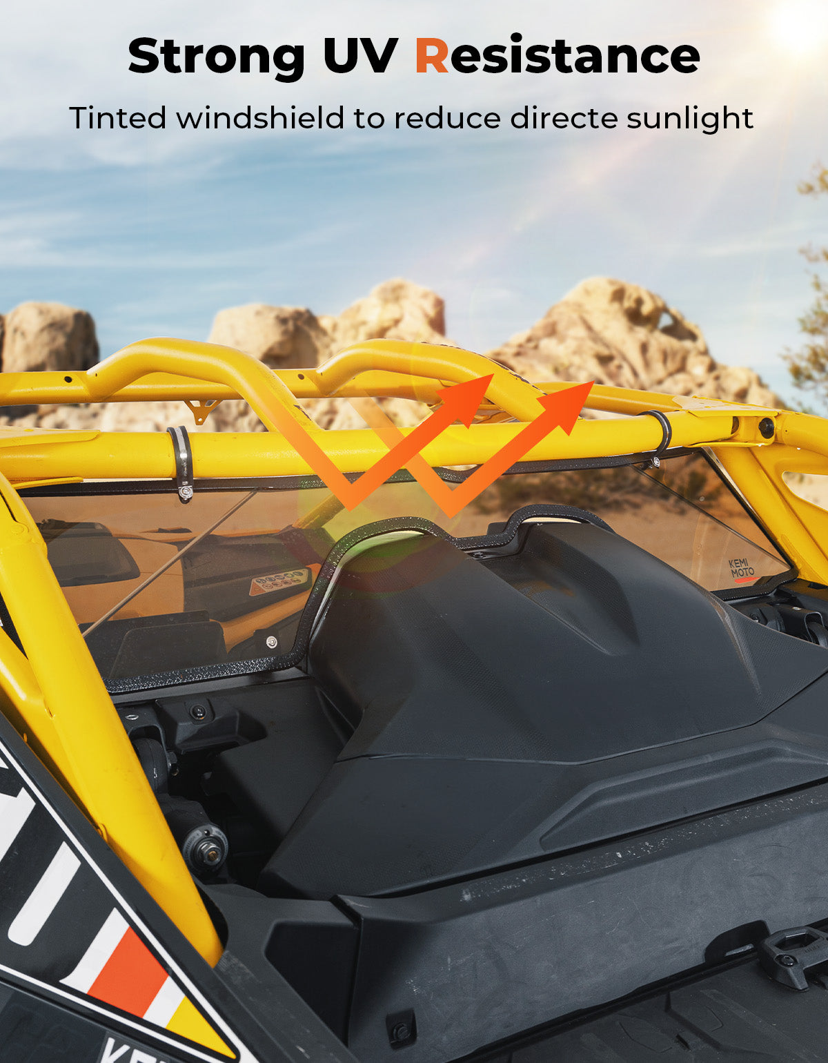 Kemimoto Maverick R lunotto posteriore oscurato antigraffio