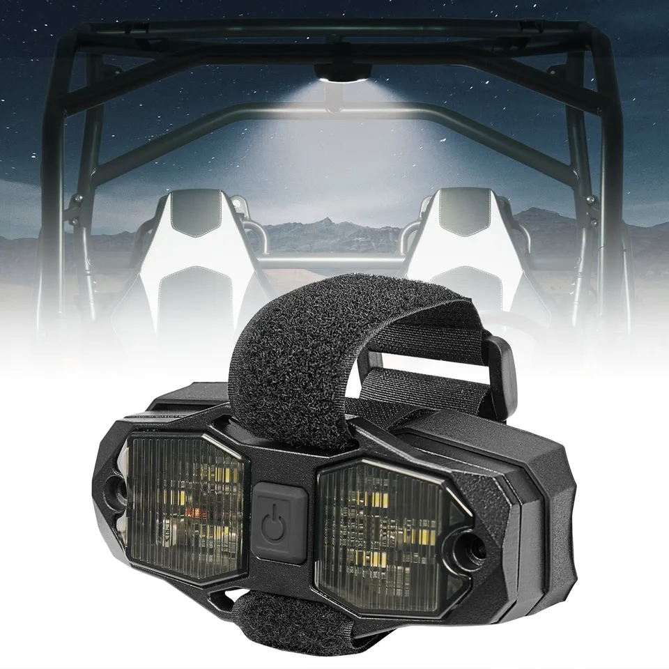 Kemimoto UTV plafoniera LED alluminio ricaricabile 1,5-2"