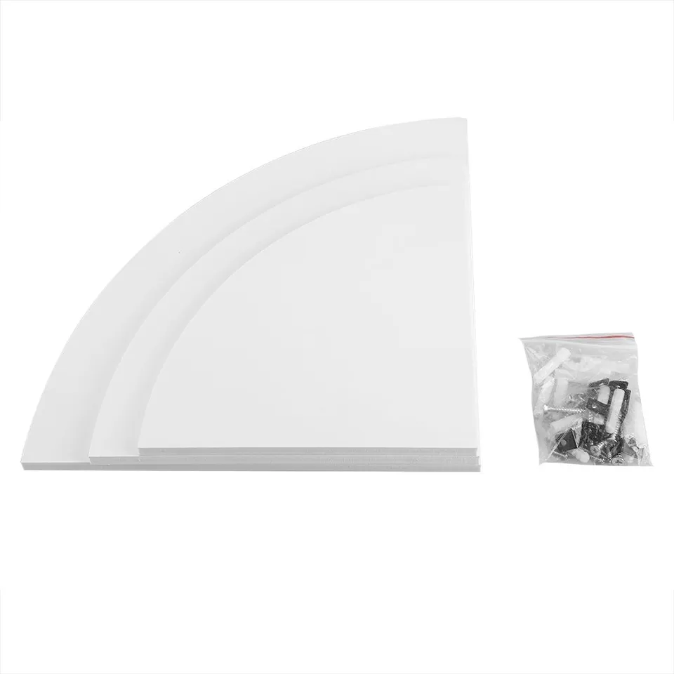 Kuuleyn mensole angolari bianche 3 pezzi PVC