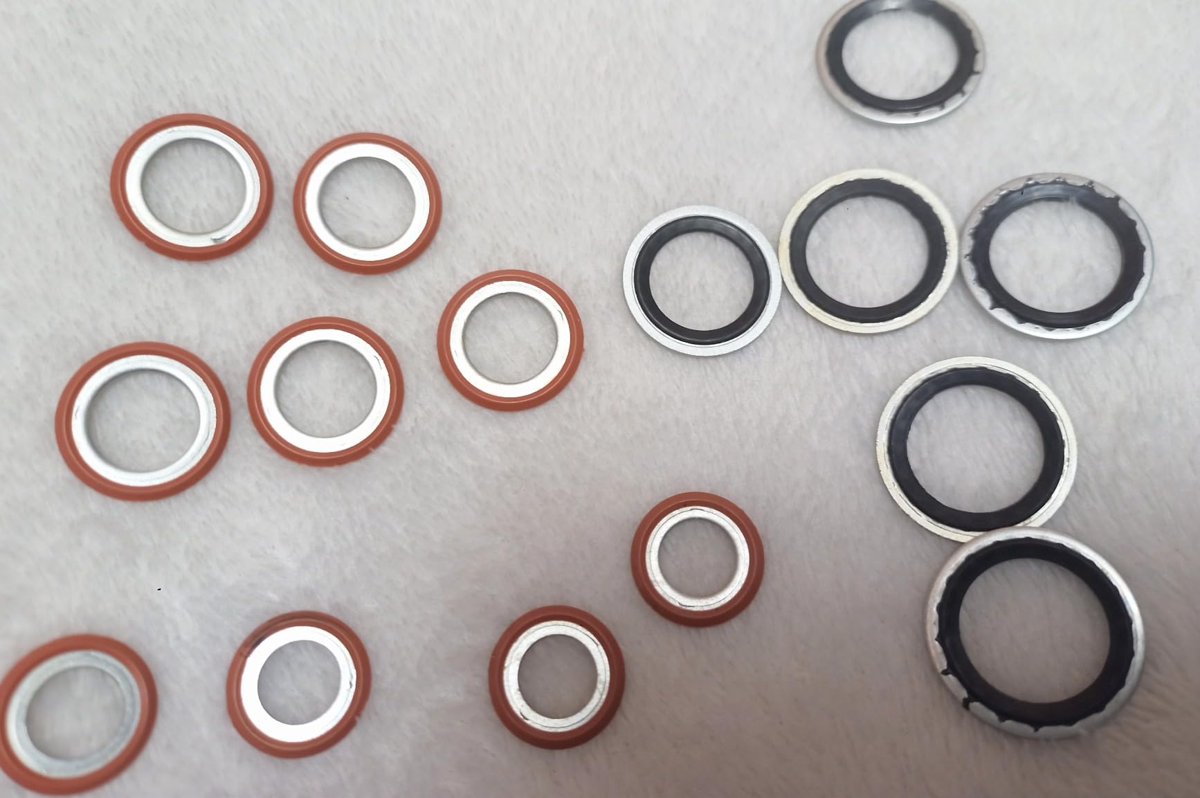 AOWINHIT Kit Guarnizioni Clima Auto 40 Pezzi Alluminio