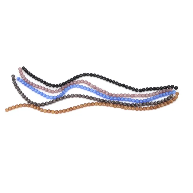 AOWINHIT Perline Pietra Naturale 8 mm 5 Pezzi Lucidate