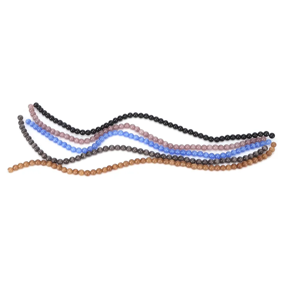 AOWINHIT Perline Pietra Naturale 8 mm 5 Pezzi Lucidate