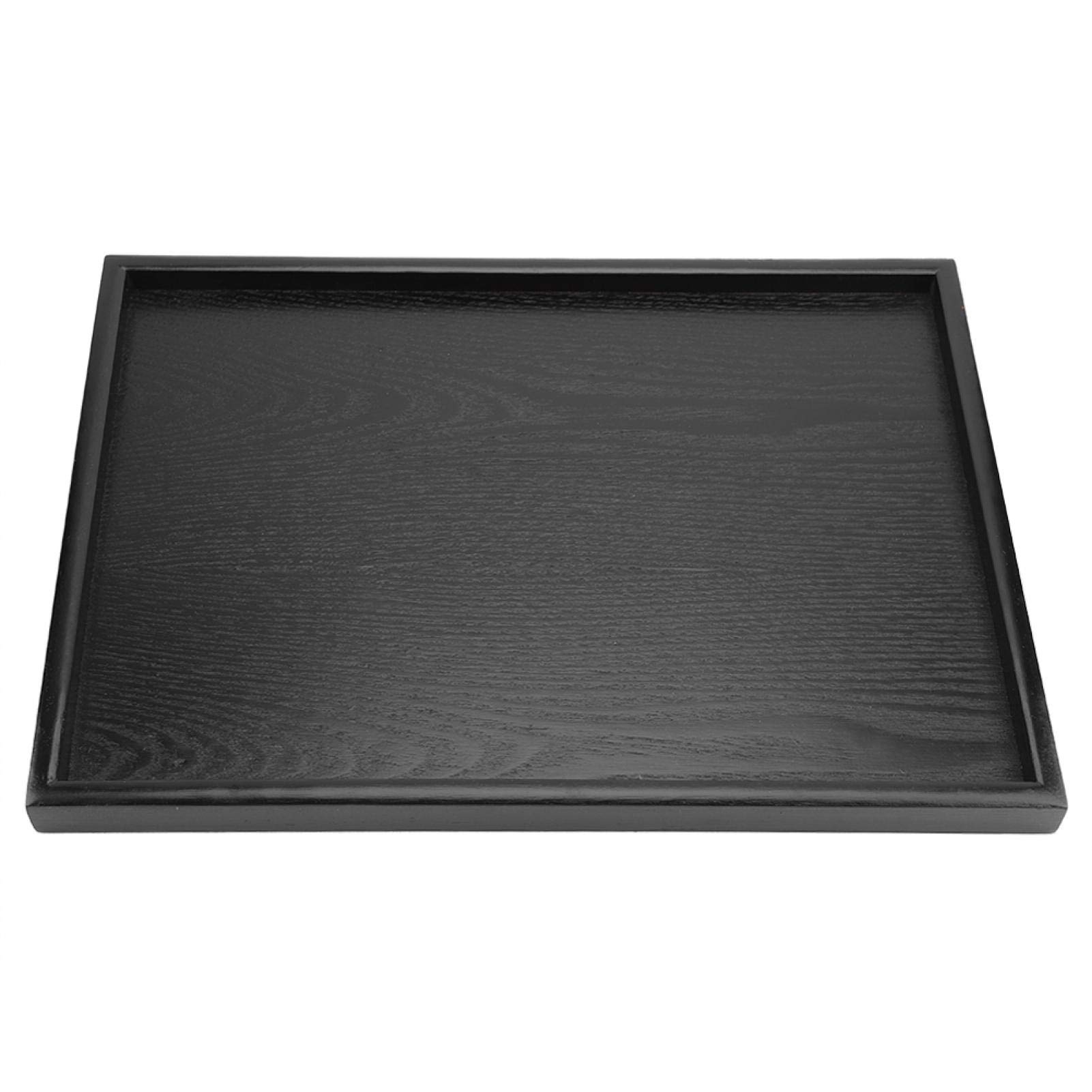 Kuuleyn Vassoio Legno Rettangolare Nero 36x27 cm
