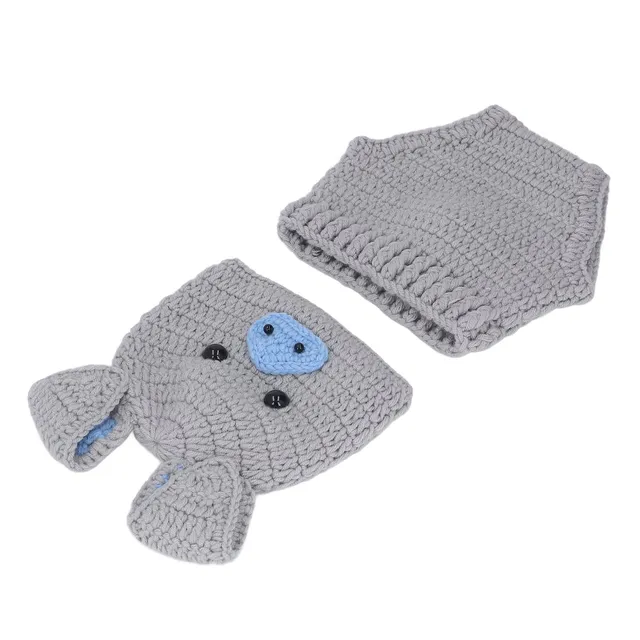 AOWINHIT Costume Foto Neonato Animali Lago Blu 0-3 Mesi 2 Pezzi