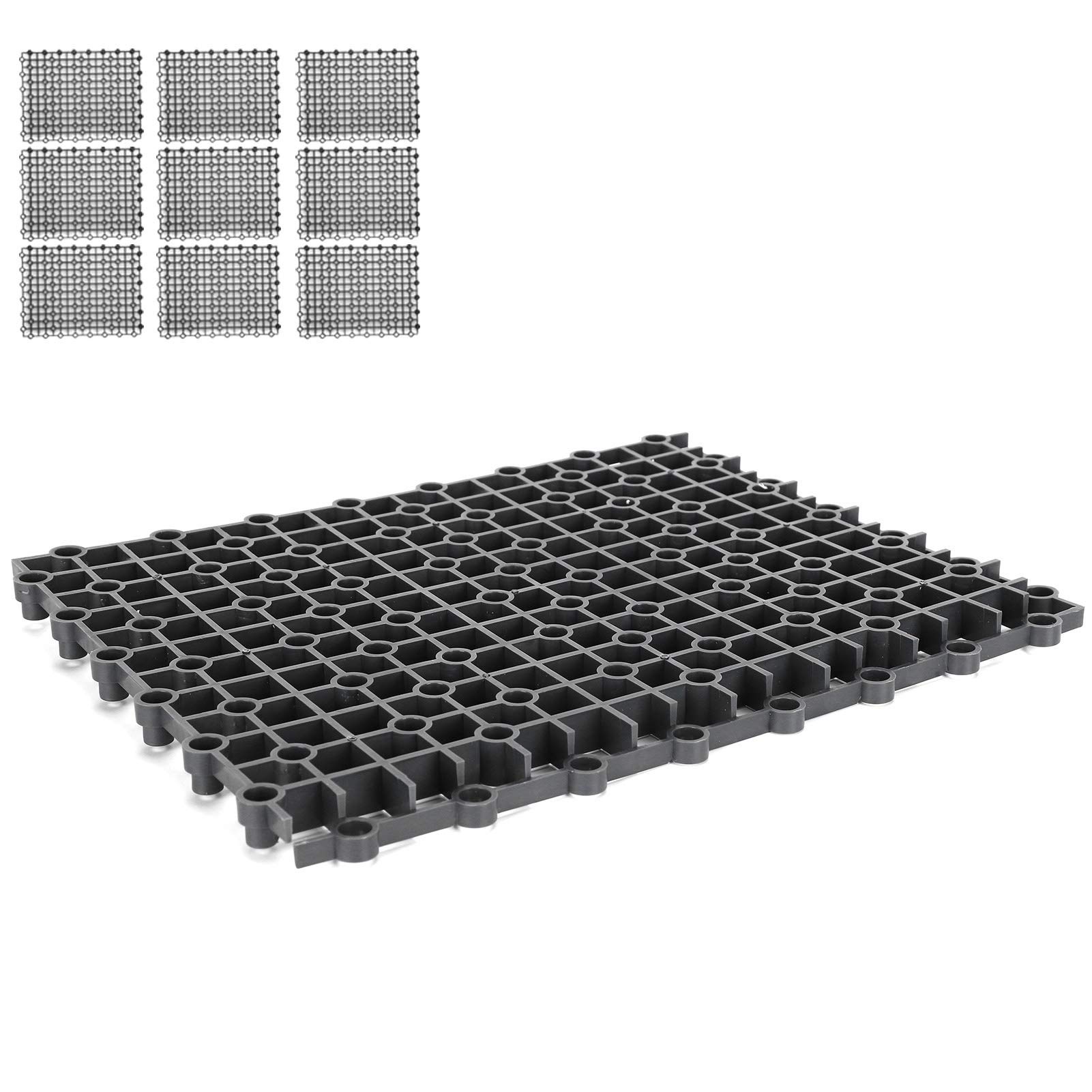 Kuuleyn Divisori Acquario PVC Nero 10 Pezzi Isolamento