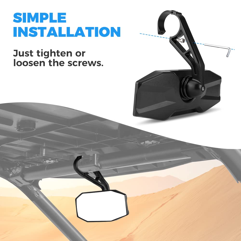 KEMIMOTO specchietto centrale per roll bar 1.75" grandangolo