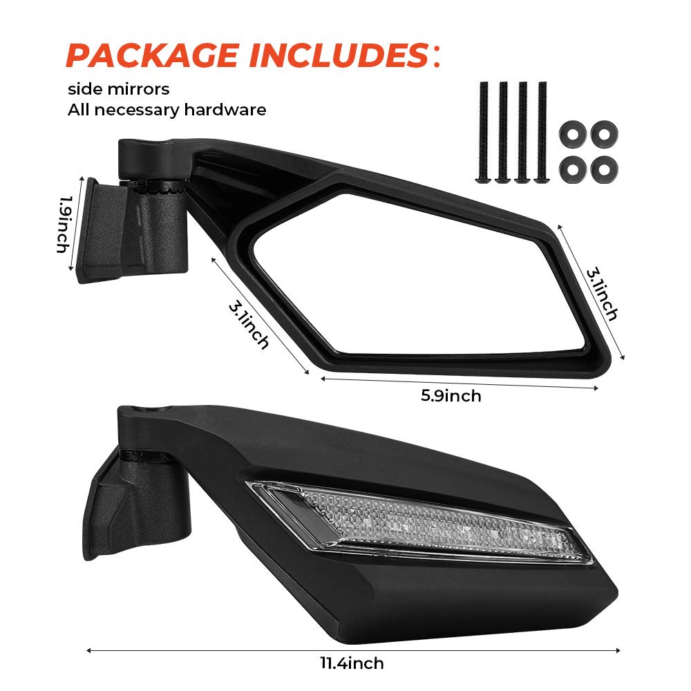 KEMIMOTO Maverick X3 specchietti laterali LED coppia 12V