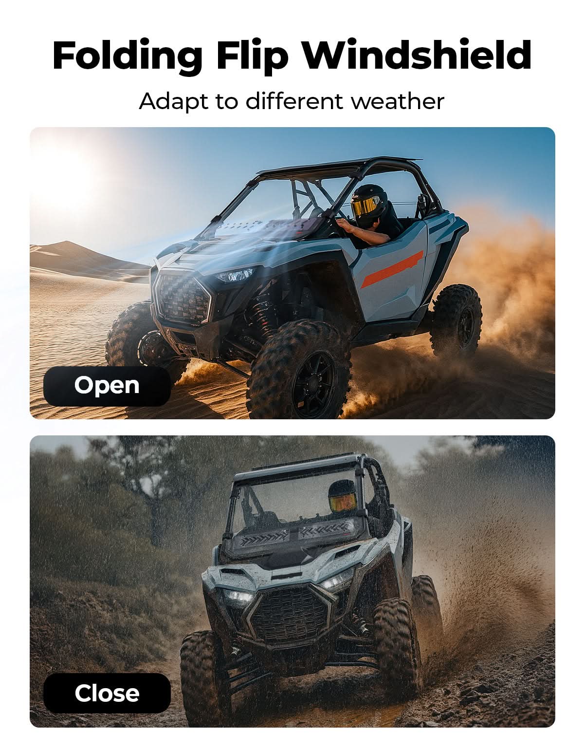 KEMIMOTO RZR PRO Parabrezza Anteriore con Finestra 2025-2026
