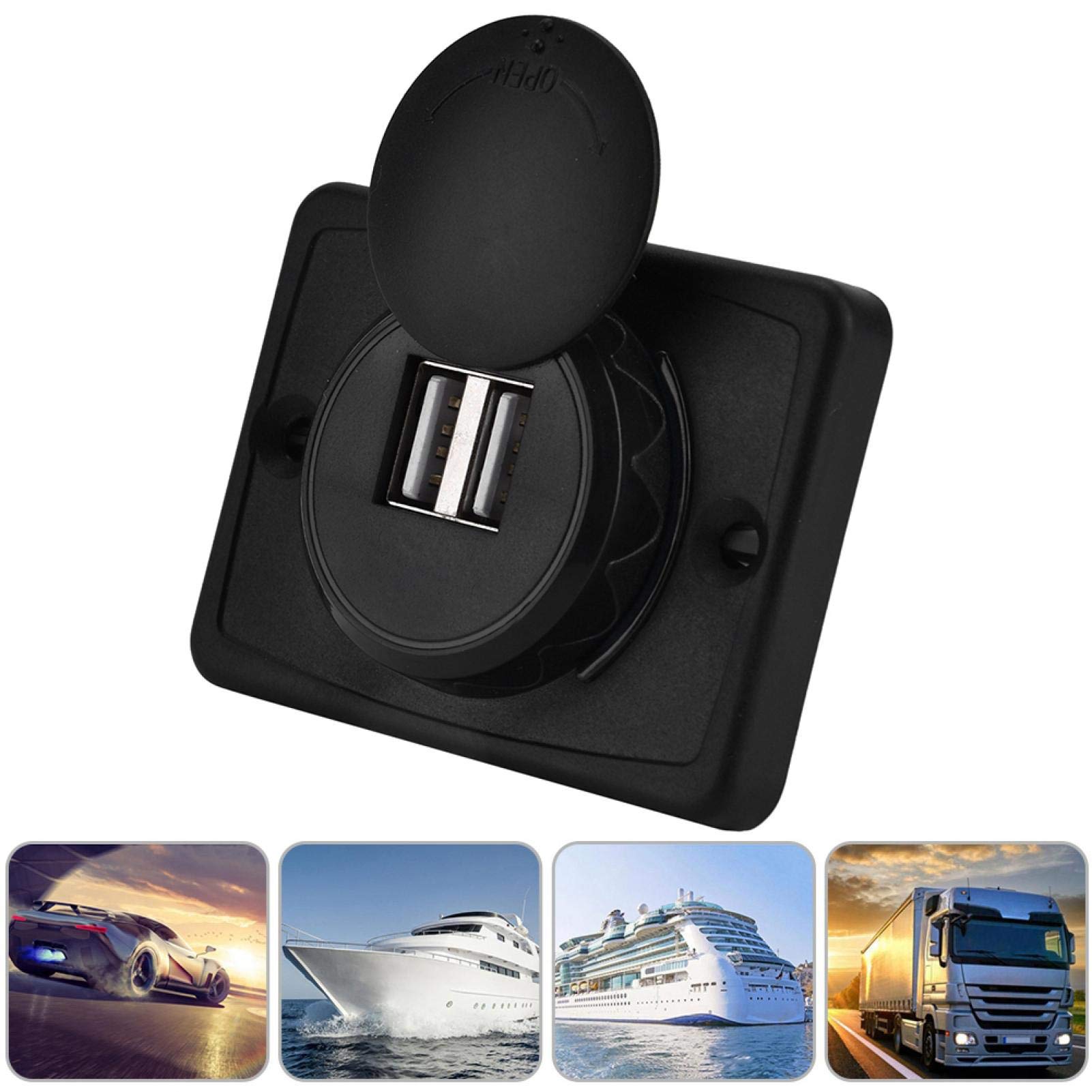 Kuuleyn presa USB auto doppia 5V 3.1A nera impermeabile