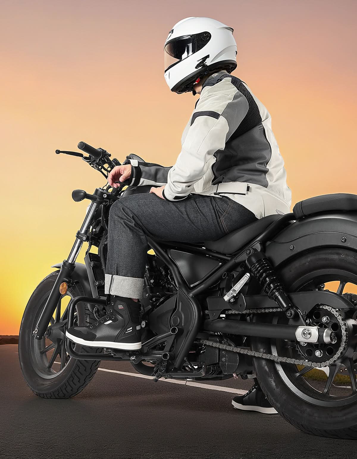 KEMIMOTO stivali moto uomo alti antiscivolo con zip