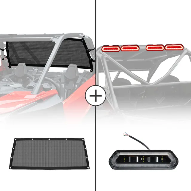 KEMIMOTO RZR PRO XP Rete Posteriore con Luce LED
