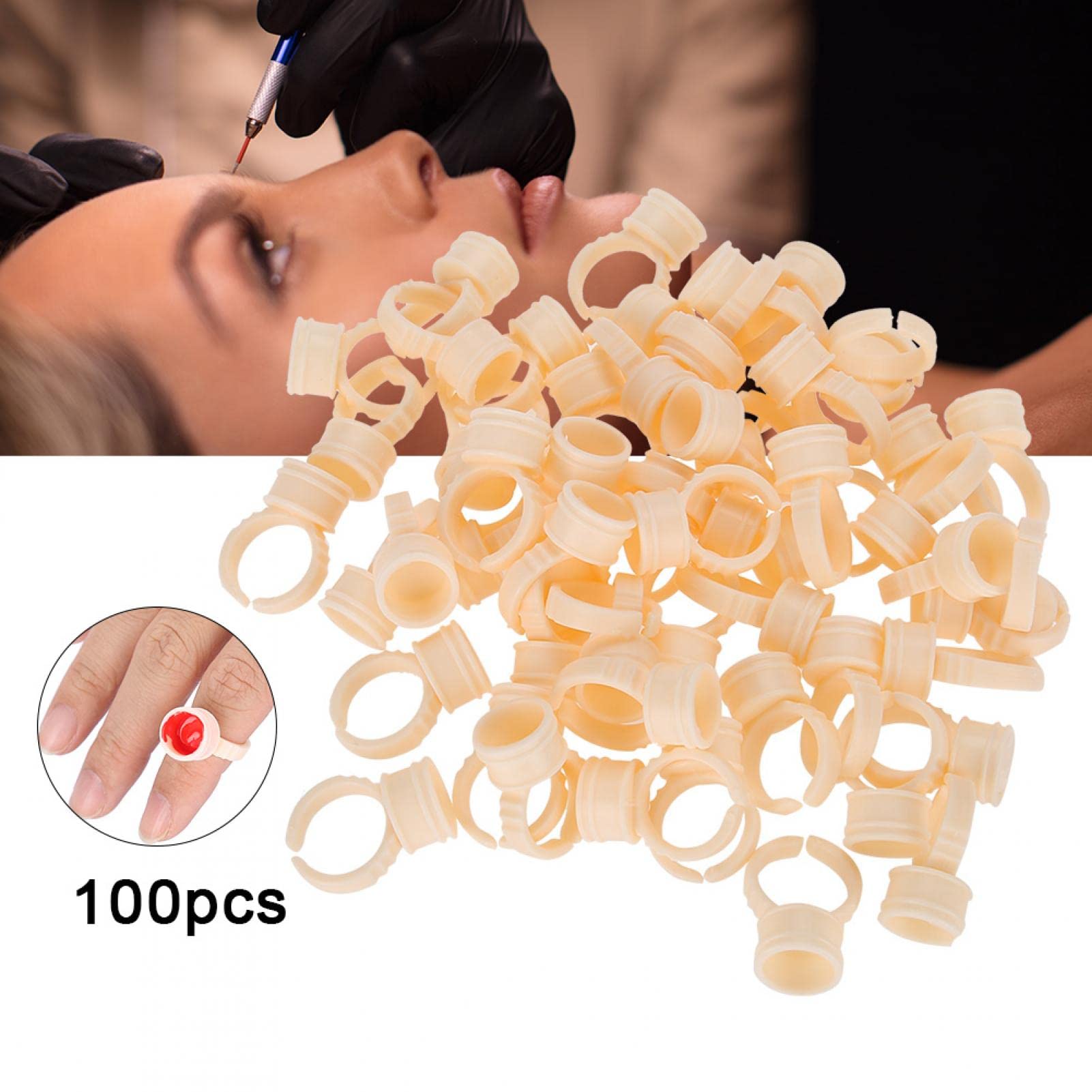 Kuuleyn Anello Pigmento 100 Pezzi Medium Senza Divisore