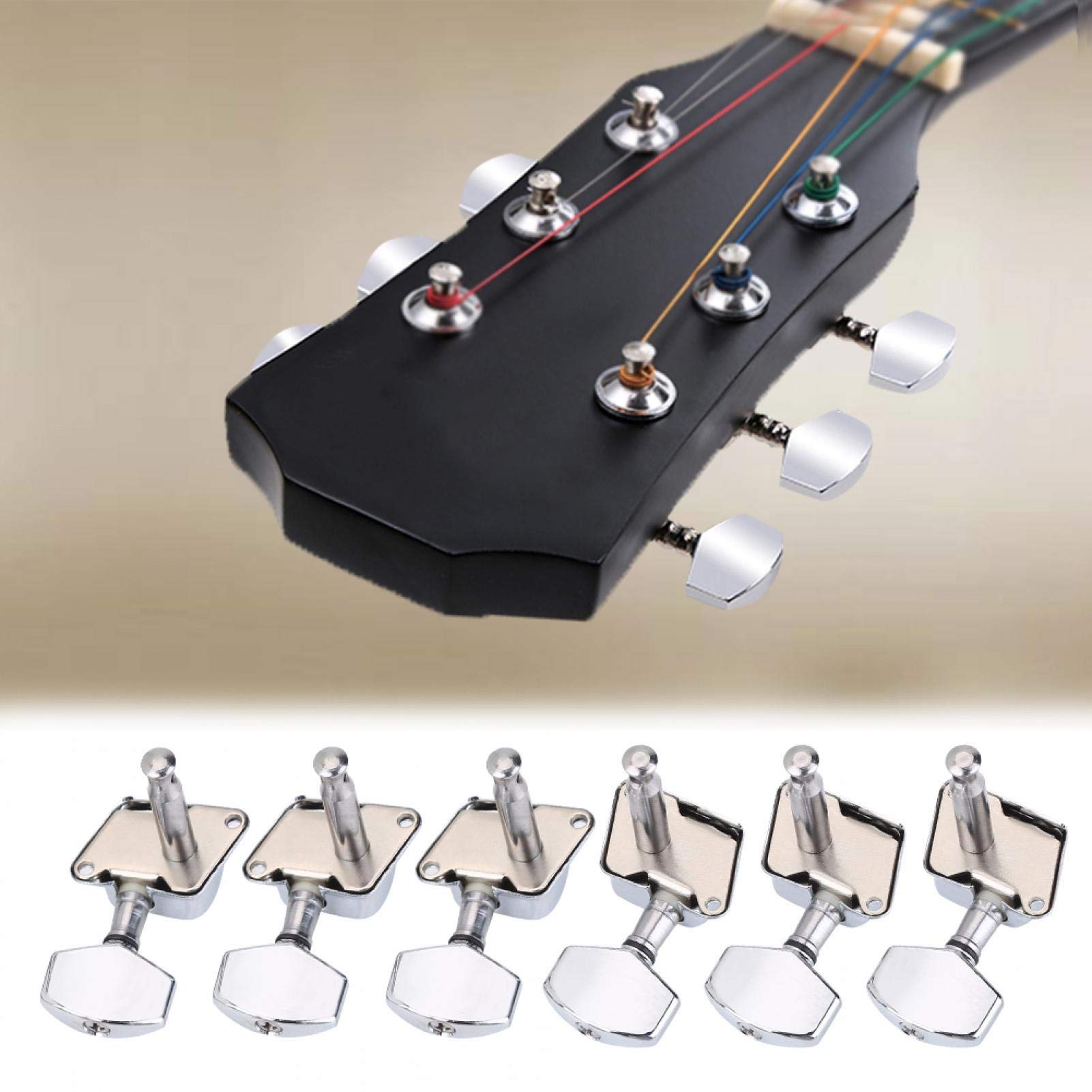 Kuuleyn meccaniche chitarra 3R 3L semichiuse argento
