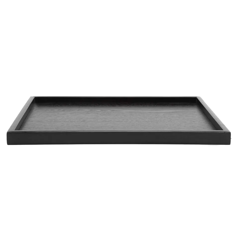Kuuleyn Vassoio Legno Rettangolare Nero 36x27 cm