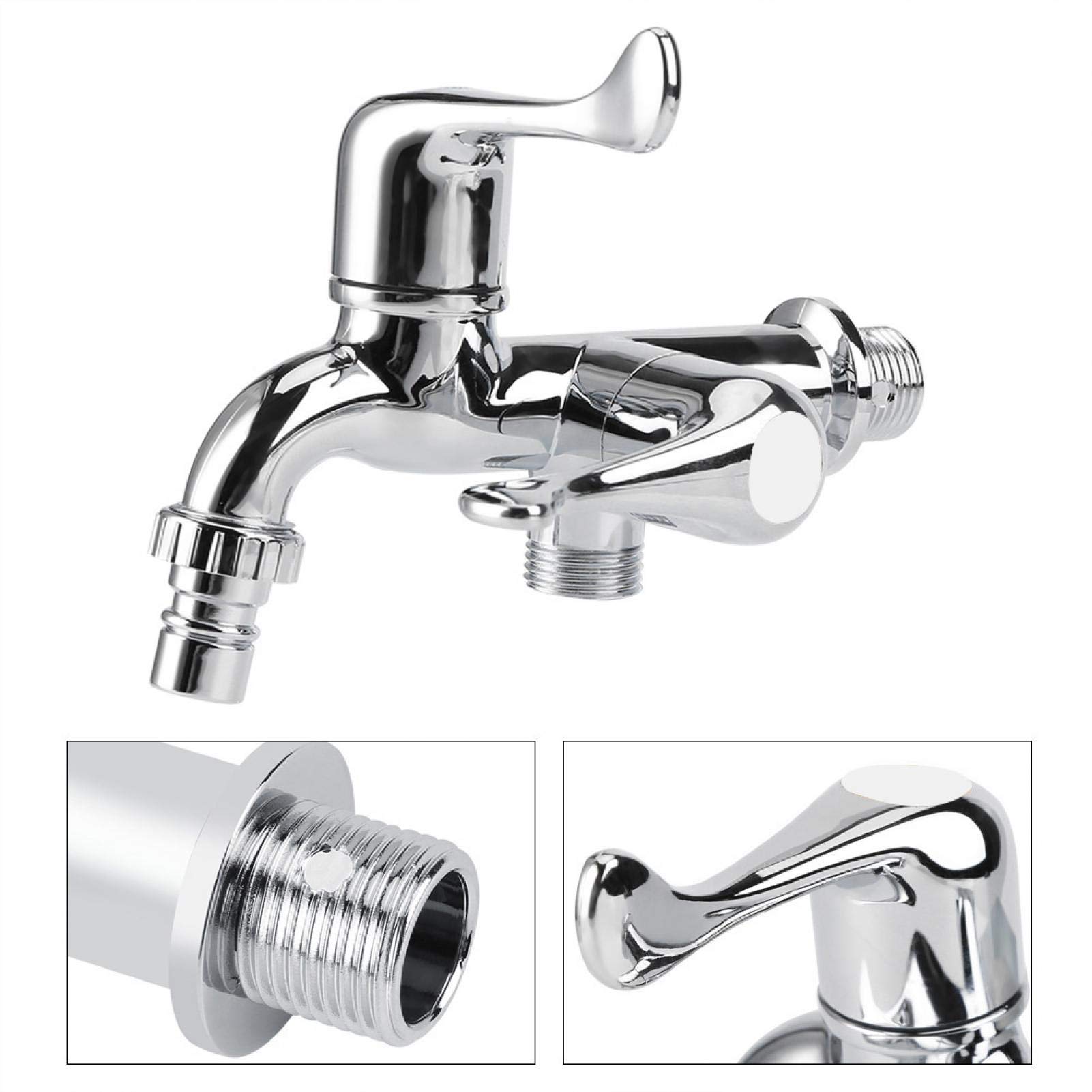 Kuuleyn Rubinetto Doppia Uscita ABS Cromato G1/2 Lavatrice