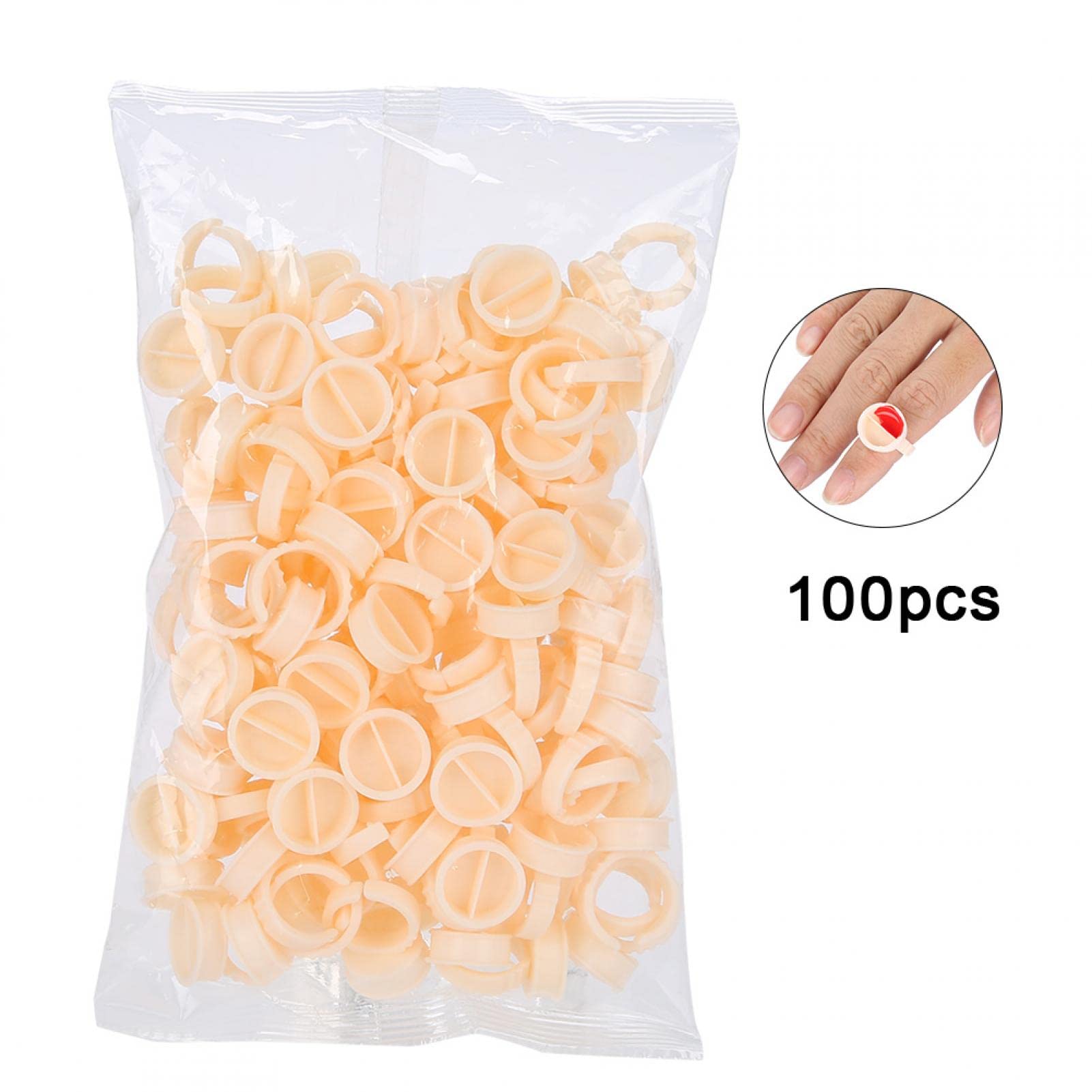 Kuuleyn Anello Pigmento 100 Pezzi Large con Divisore Silicone