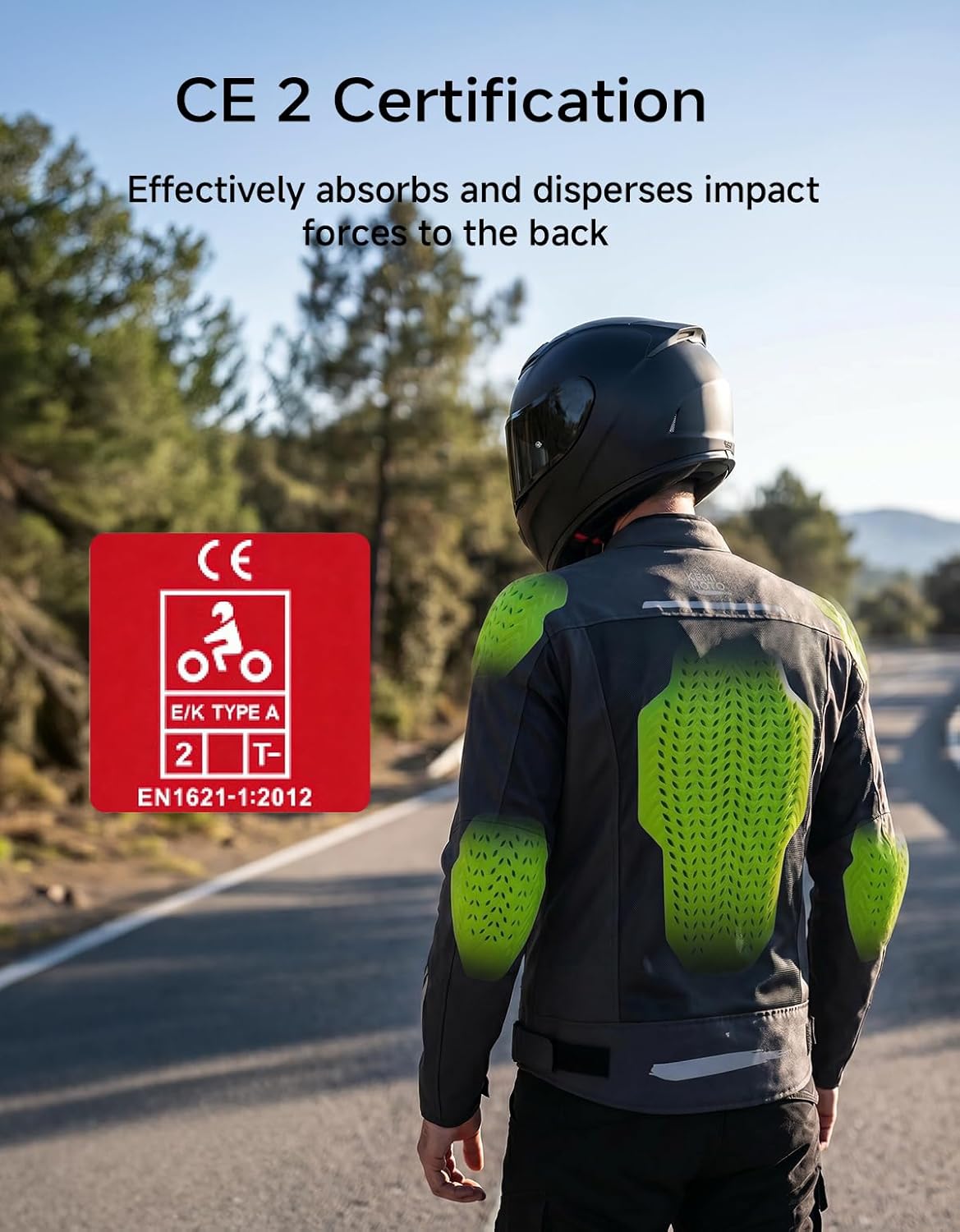 KEMIMOTO Protezione Schiena Moto CE Livello 2 Universale
