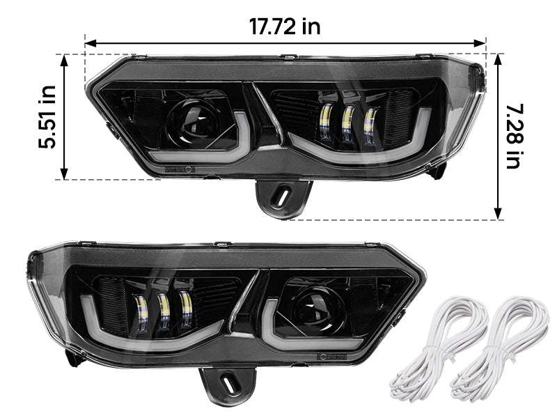 KEMIMOTO Defender HD10 kit fari LED anteriori IP67
