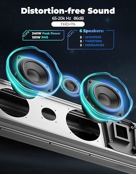KEMIMOTO Midnight S80 Gen1.5 soundbar 32 argento RGB