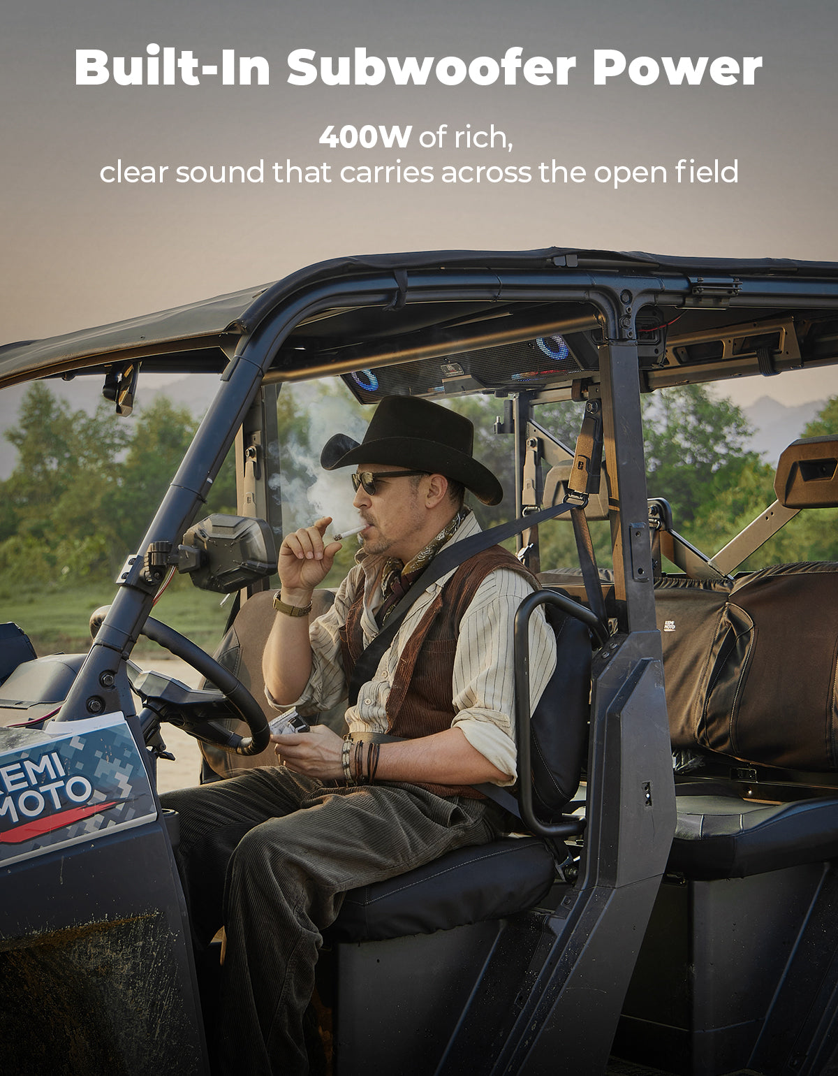 Kemimoto Midnight 90 soundbar UTV Bluetooth IPX6 200W