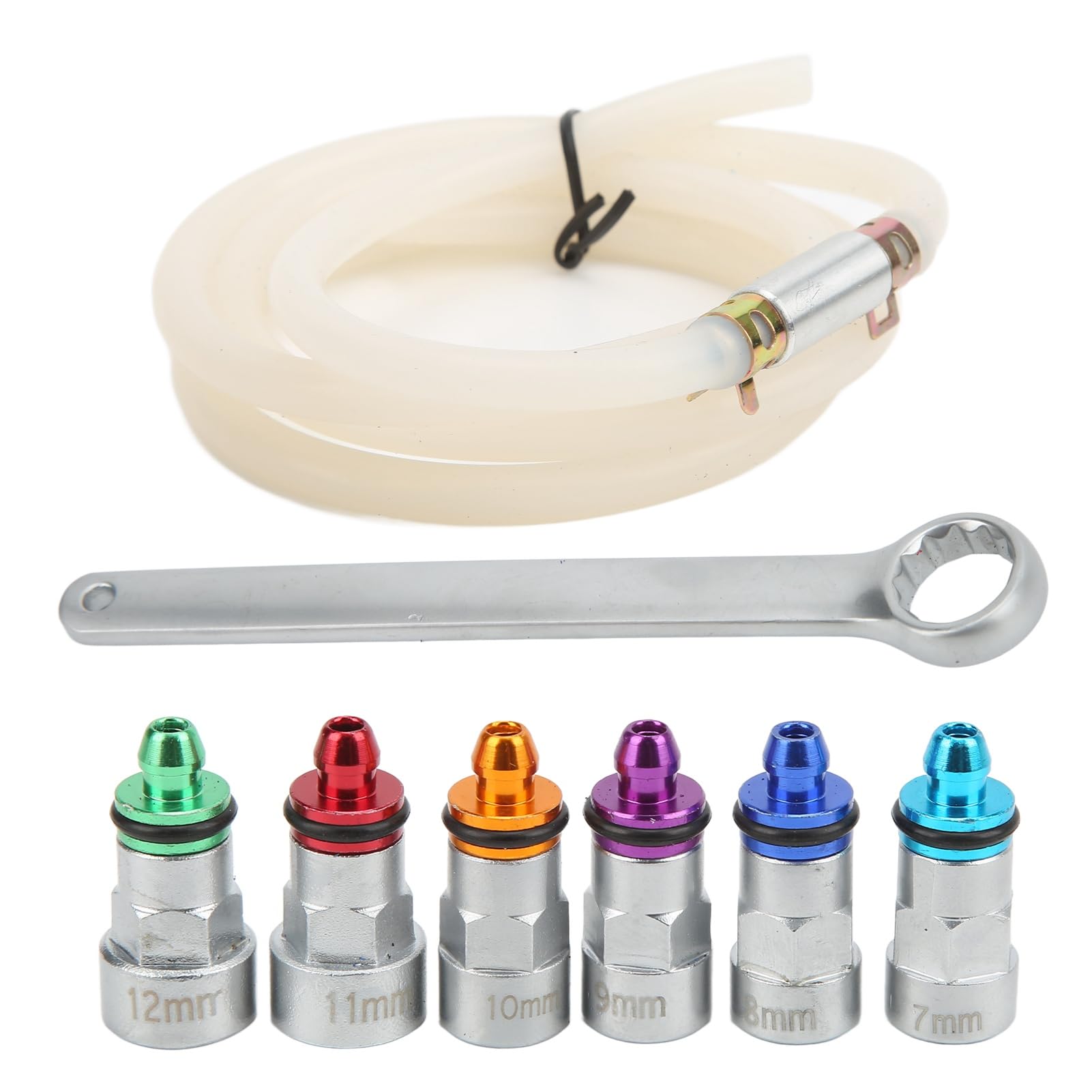 AOWINHIT kit spurgo freni 6 adattatori 7-12 mm + tubo
