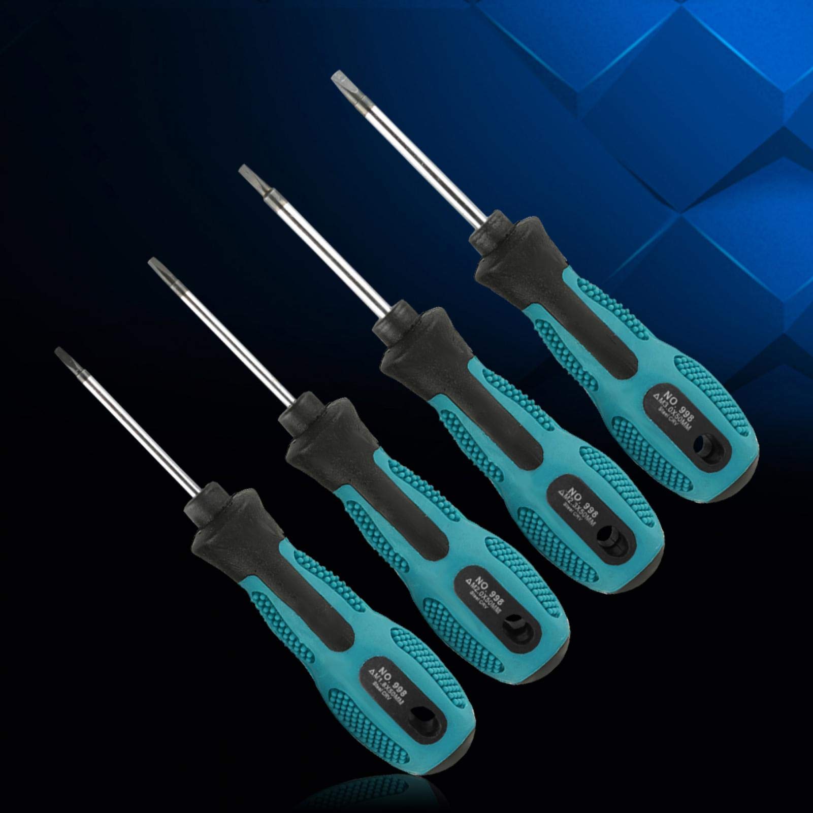 Kuuleyn Set 4 cacciaviti triangolari magnetici 1,8-3 mm
