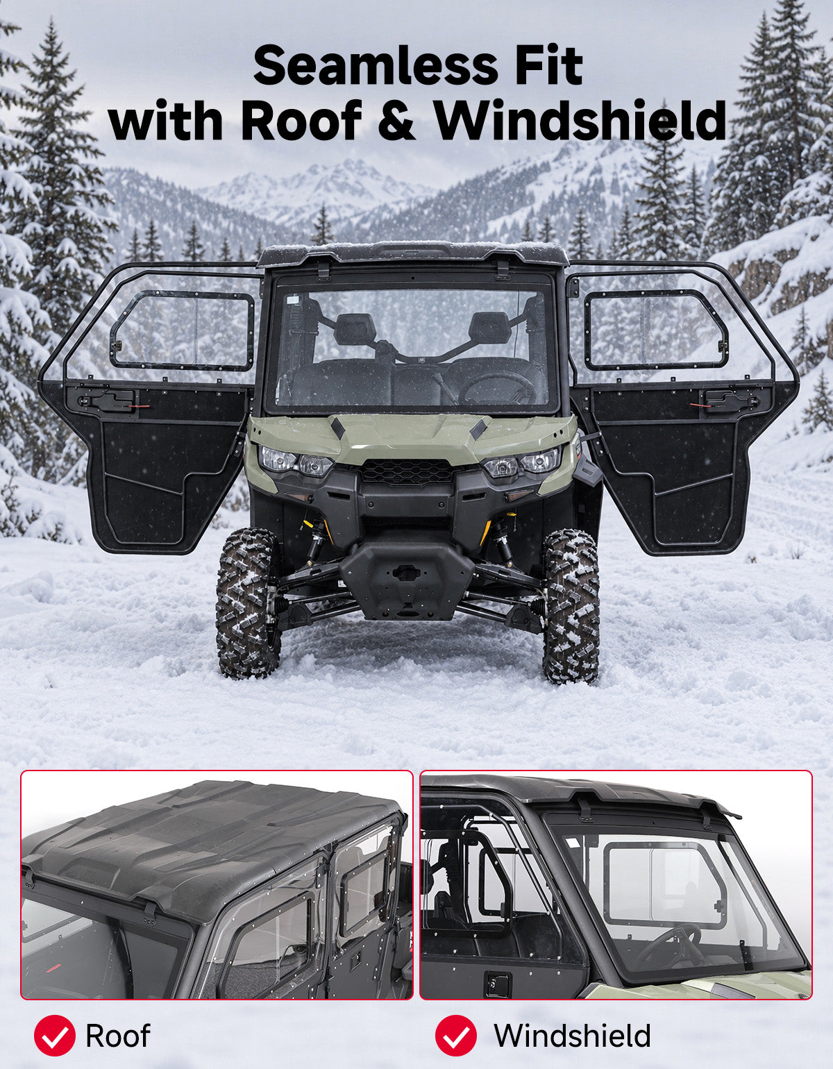 Kemimoto Defender MAX porte rigide scorrevoli 4 pezzi