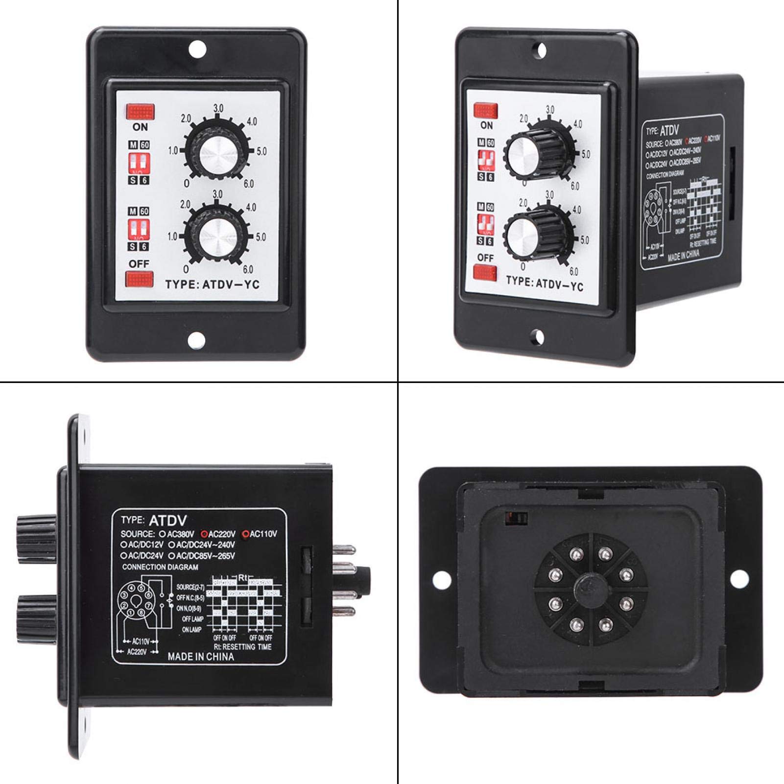 Kuuleyn Rele Timer Doppio ATDV-YC AC 110/220V 6S-60M